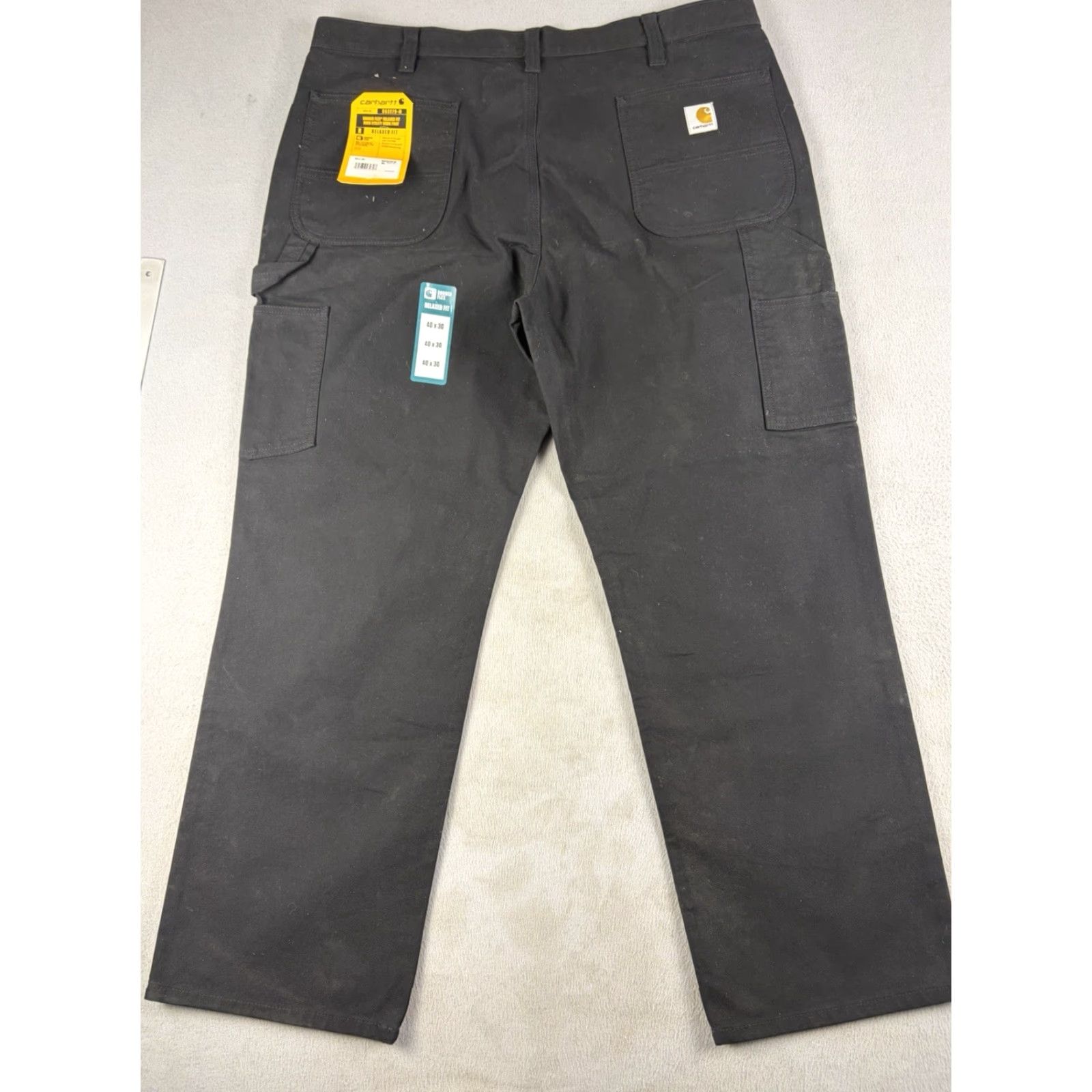 Carhartt Carhartt Pants Men’s 40x30 Black Rugged Flex Duck Canvas Relaxed Fit Workwear Carpenter Straight Inseam 30 in Logo Button Mens Size US 40 / EU 56 - 6 Thumbnail