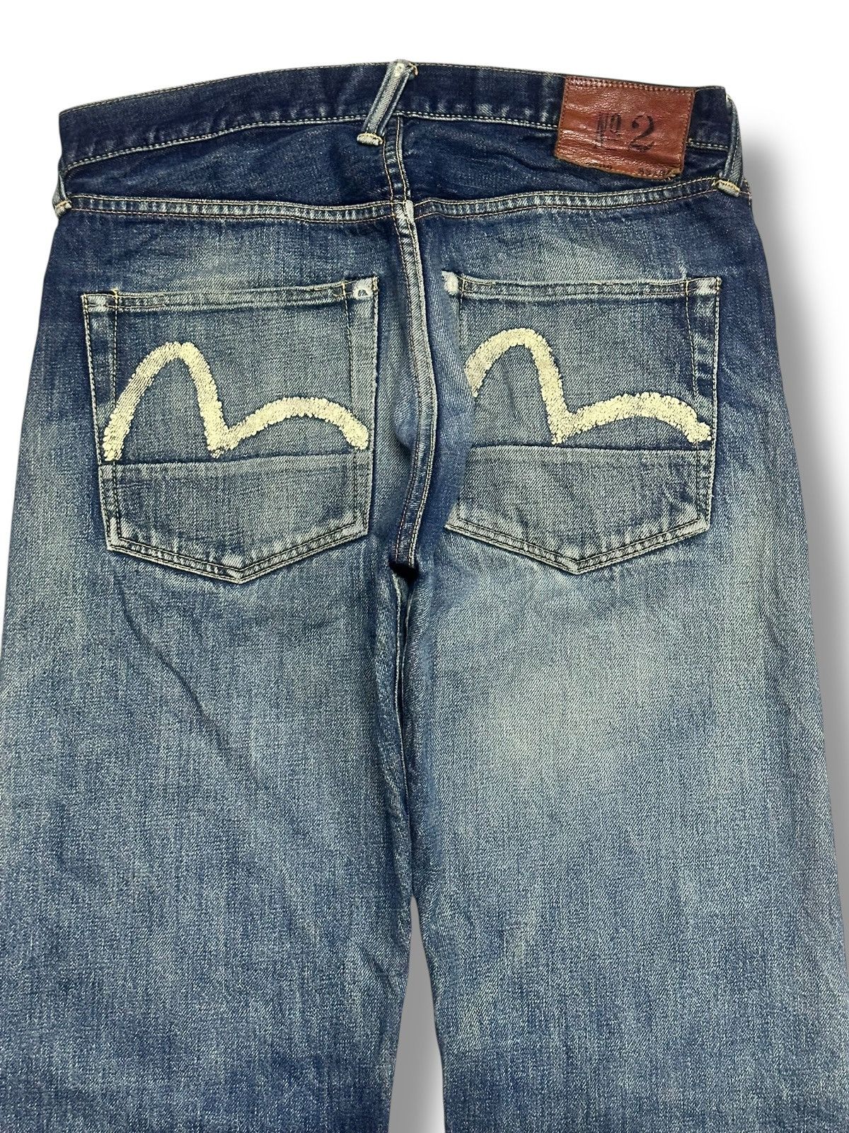 Evisu Vintage Evisu No2 Lot 2000 Selvedged Distressed Faded Wash Size US 32 / EU 48 - 5 Thumbnail
