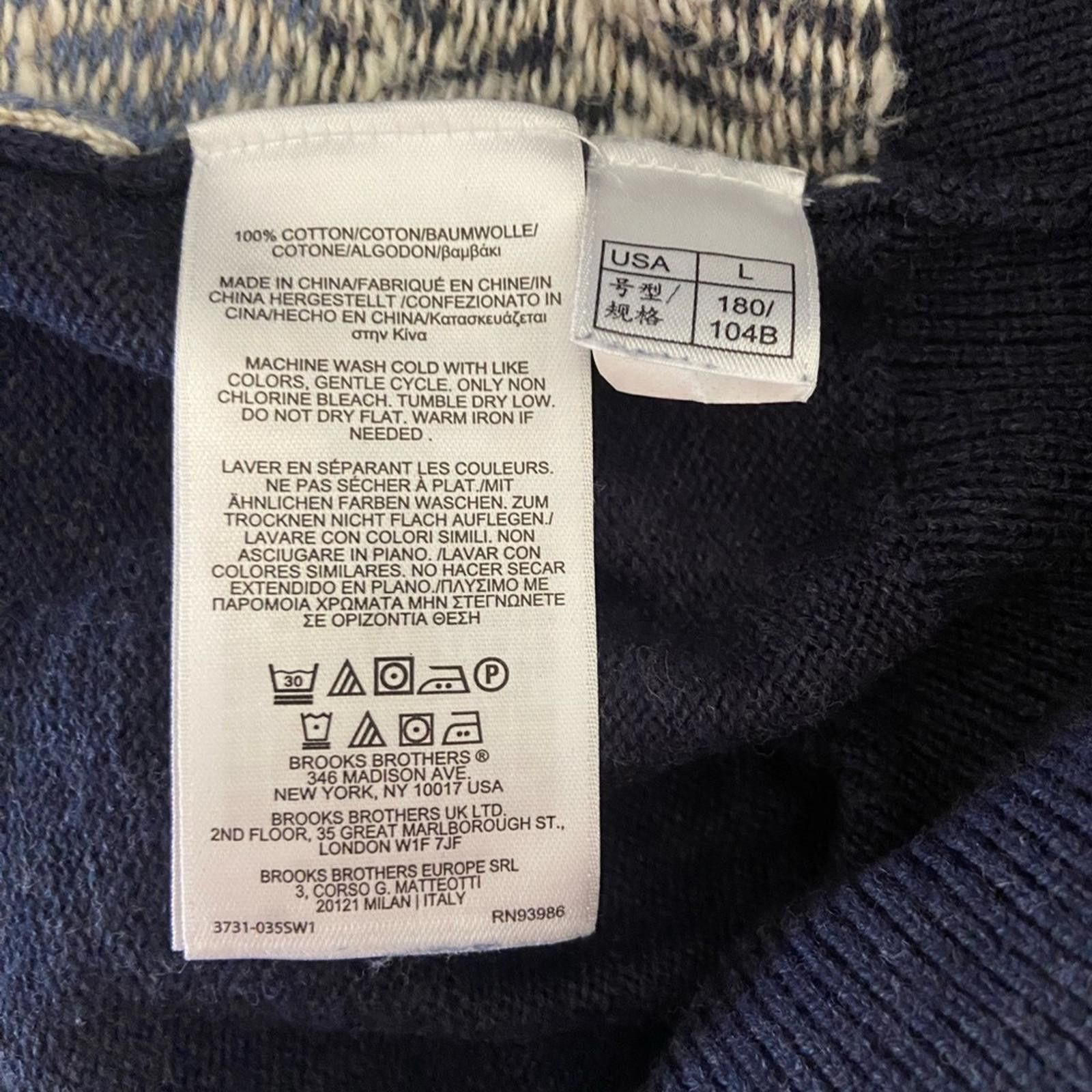 Brooks Brothers Brooks Brothers Cotton Blue V Neck Sweater Vest Men’s Size s Size US L / EU 52-54 / 3 - 4 Thumbnail