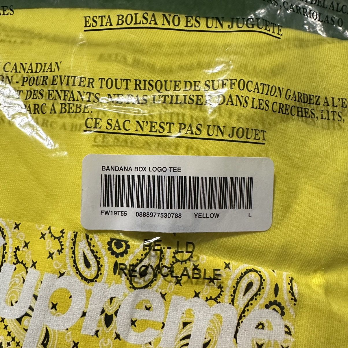 Supreme Supreme Bandana Box Logo Tee Yellow Size US L / EU 52-54 / 3 - 5 Thumbnail