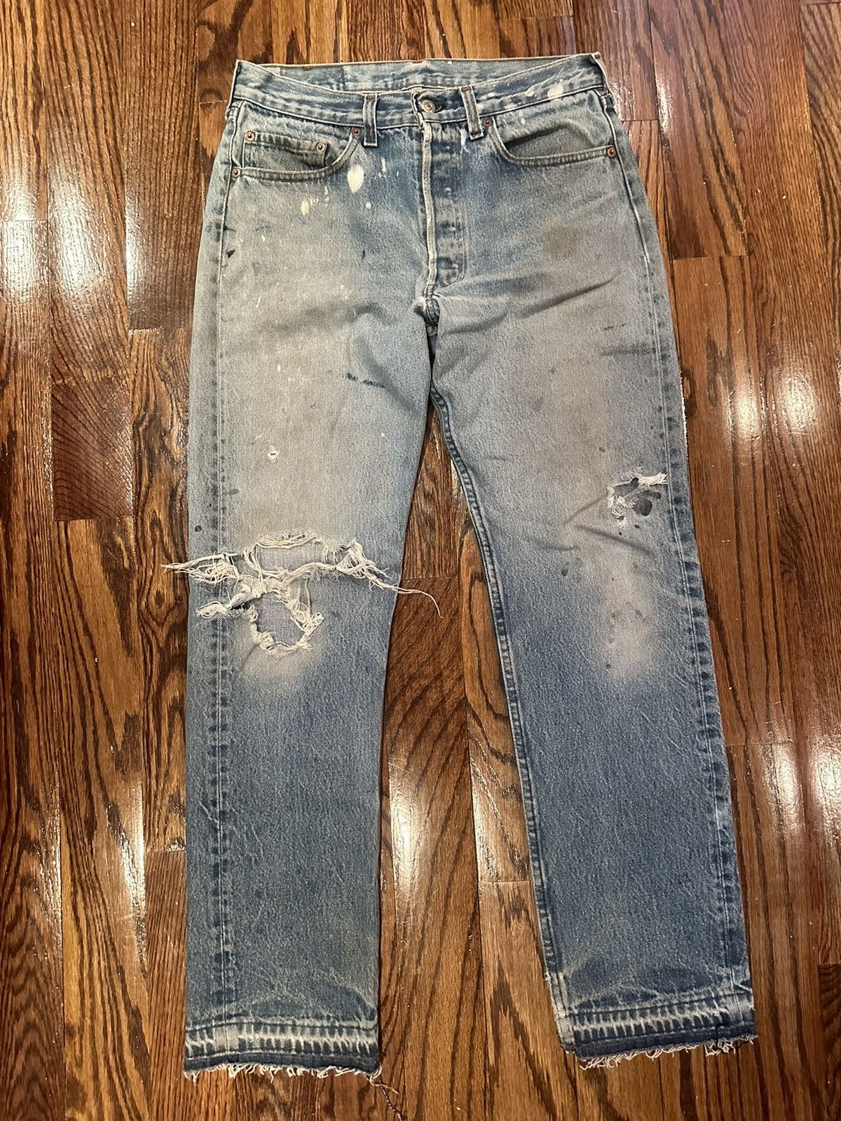 Levi's Vintage Distressed Levi's 501 (grunge) Size US 30 / EU 46 - 1 Thumbnail