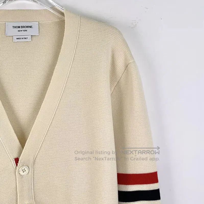 Thom Browne Thom Browne Beige Wool Women's Cardigan . Size M / US 6-8 / IT 42-44 - 3 Thumbnail