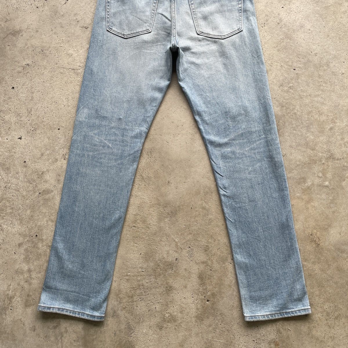 Japanese Brand Vintage Japanese Ripped Wash Blue Faded Skinny Jeans Pants Size US 32 / EU 48 - 9 Thumbnail