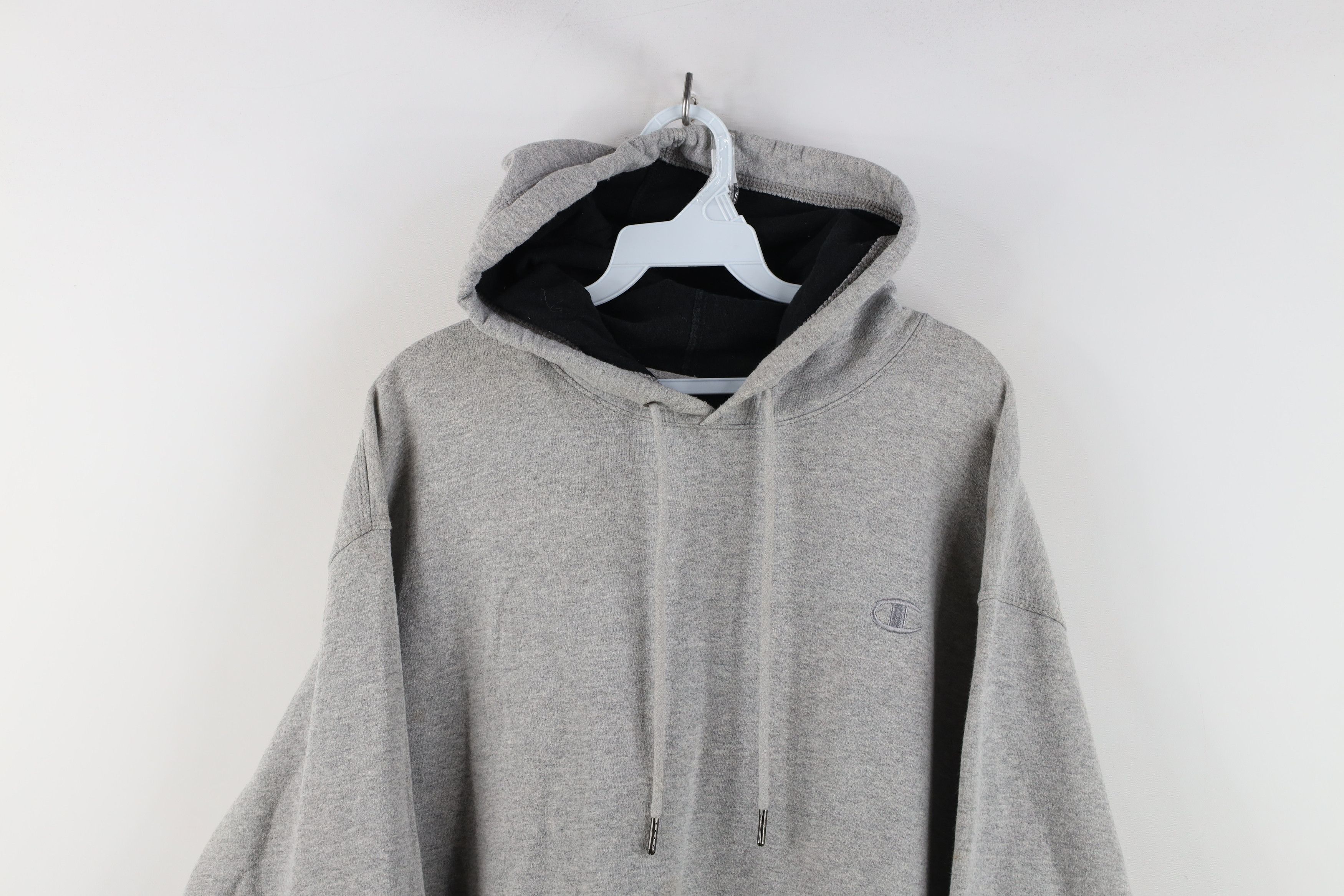 Champion Vintage Champion Monochrome Hoodie Sweatshirt Heather Gray Size US XL / EU 56 / 4 - 2 Thumbnail