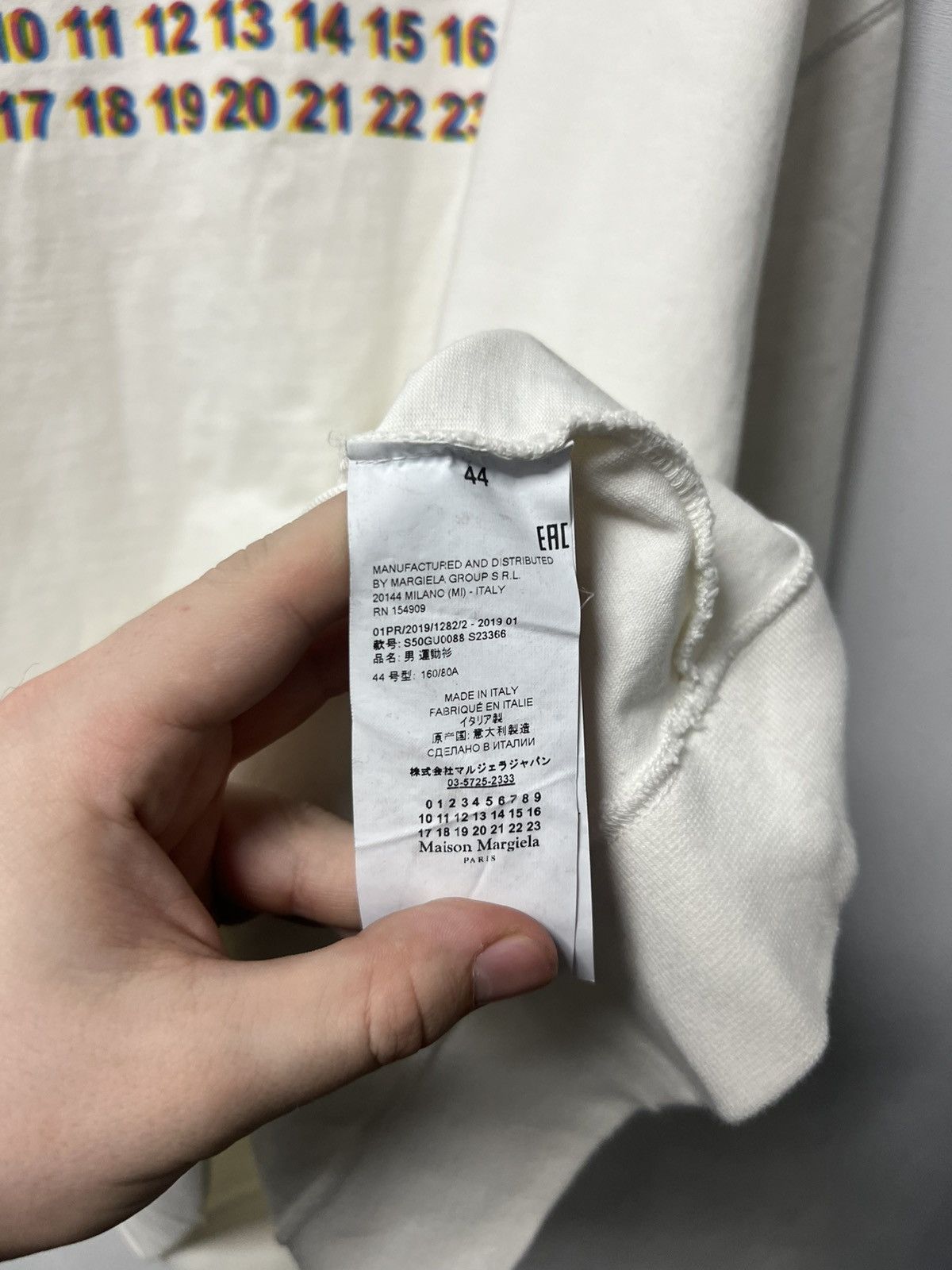 Maison Margiela Maison Margiela Big Logo Sweatshirt Luxury White Mens Size US S / EU 44-46 / 1 - 15 Thumbnail