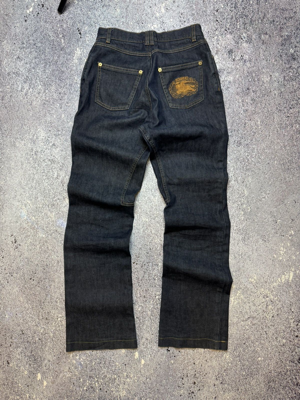 Burberry × Vintage 💥VERY RARE VINTAGE BURBERRY LONDON BIG LOGO JEANS Size 26" / US 2 / IT 38 - 1 Thumbnail