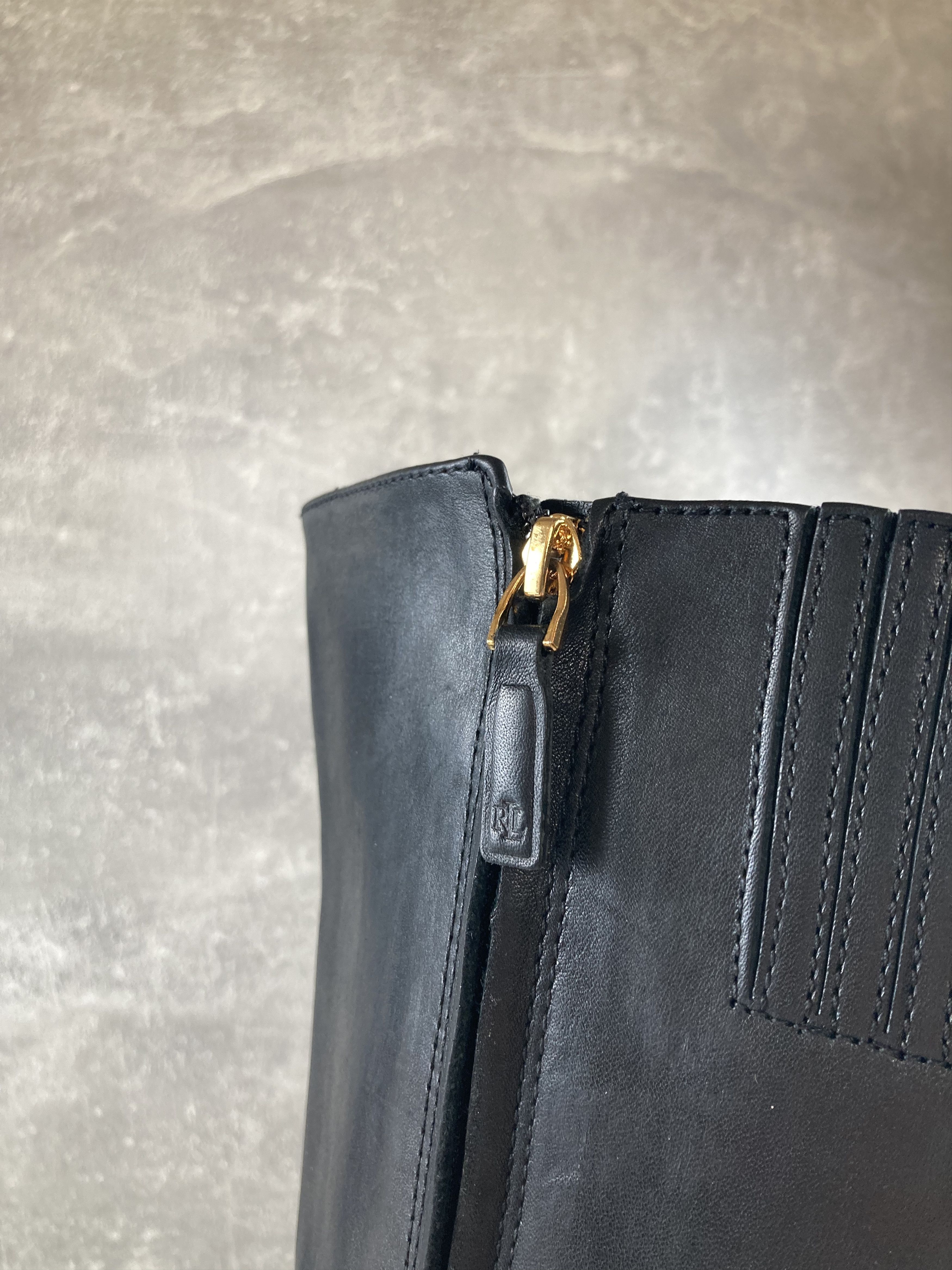 Lauren Ralph Lauren Lauren Ralph Lauren black leather hi avant garde heel boots Size US 9.5 / IT 39.5 - 9 Thumbnail