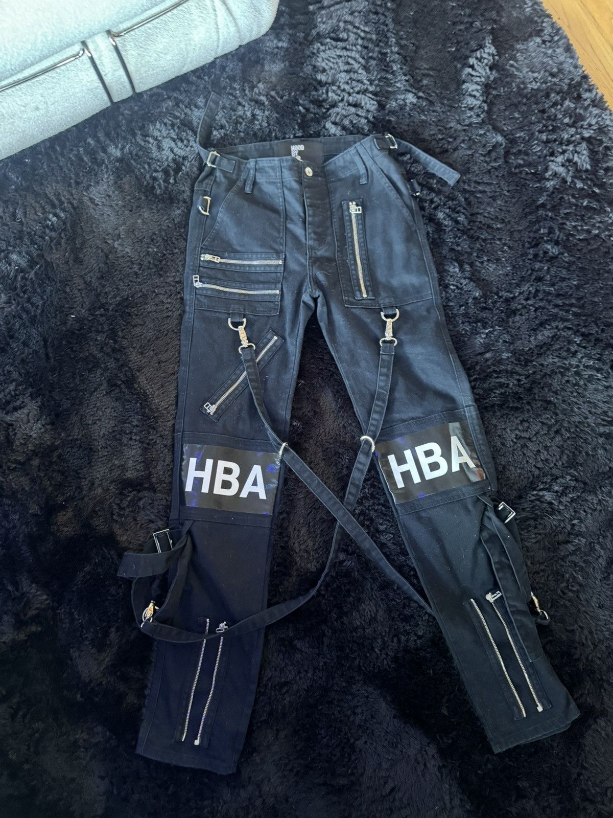 Hood By Air HBA Bondage Zipped Denim Pants | Grailed