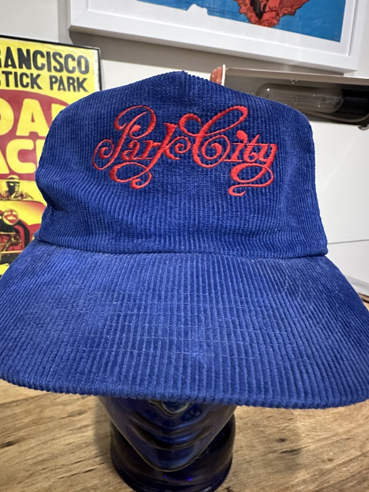 Vintage Vintage Park City Corduroy Embroidered Script Snapback Size ONE SIZE - 2 Thumbnail