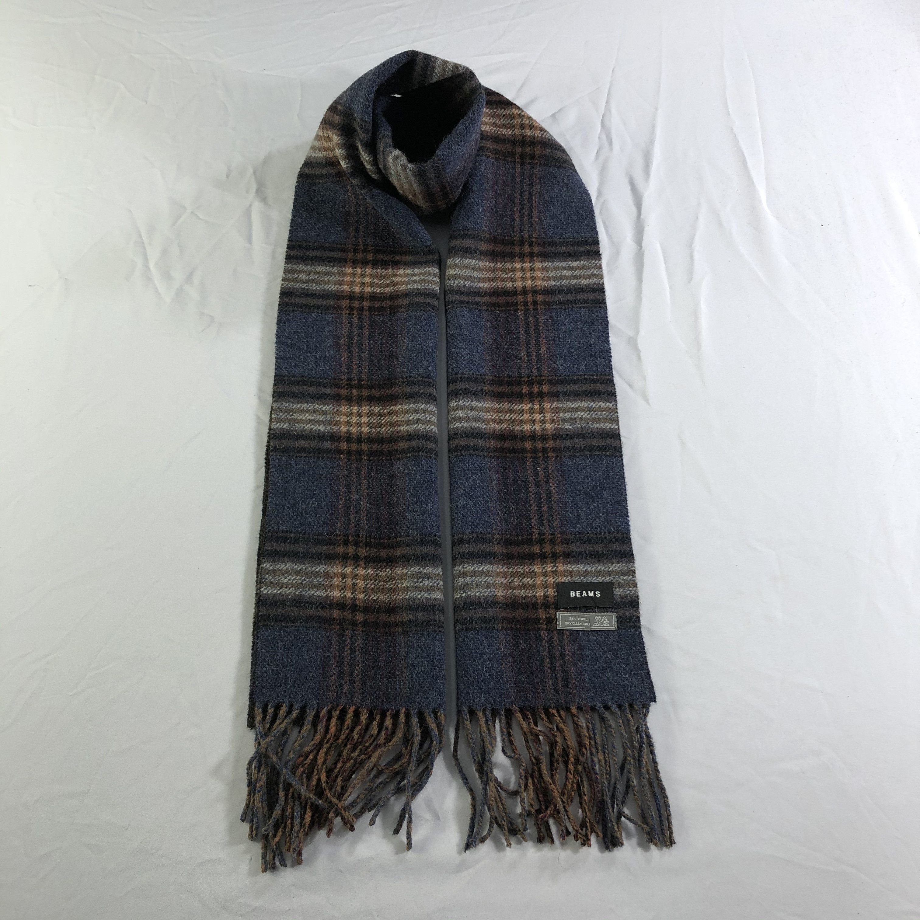 Beams Plus Beams Tartan Wool Scarf Muffler Neckwear V2405 Size ONE SIZE - 1 Thumbnail