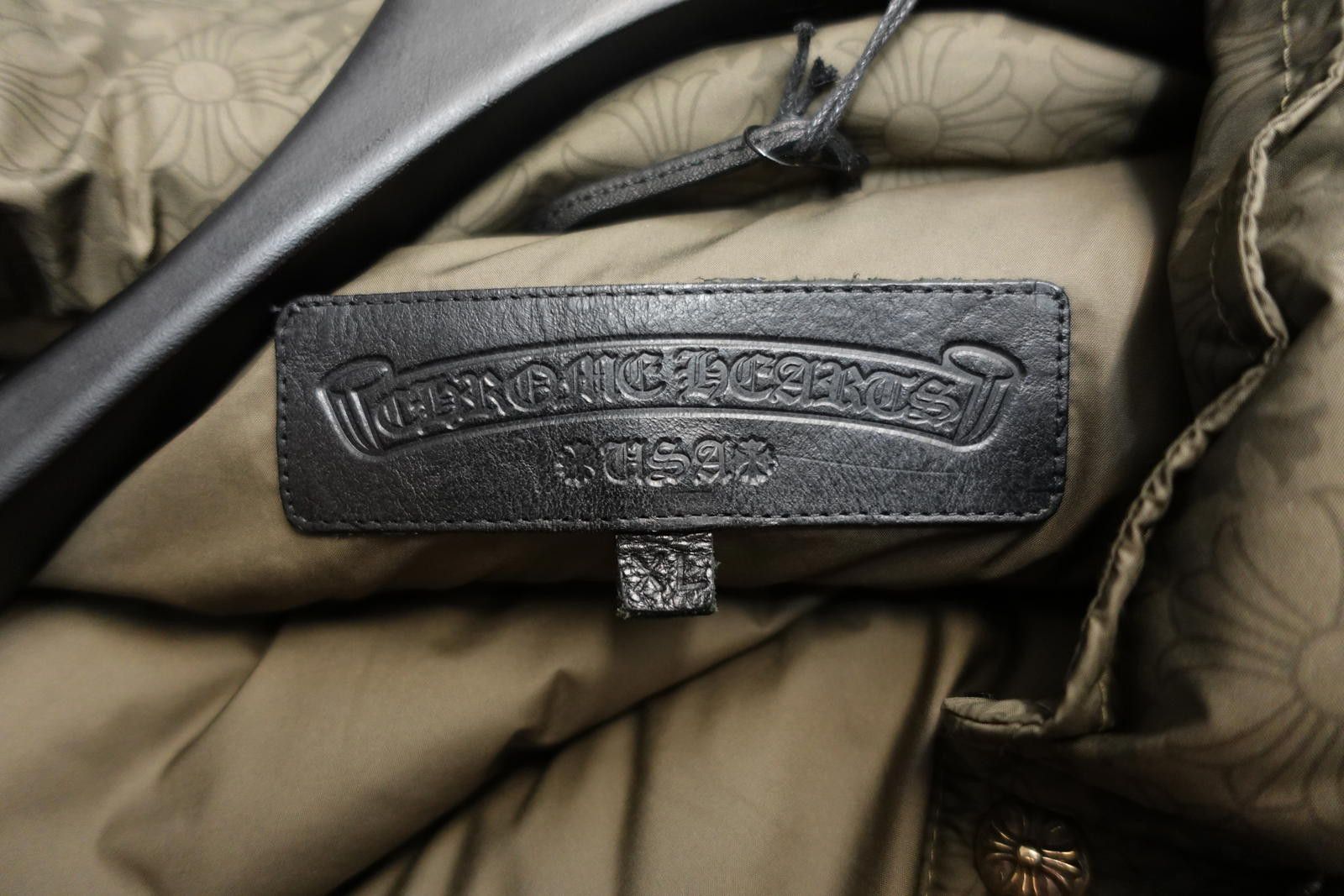 Chrome Hearts Chrome Heart Plus Pattern Puffer Jacket in Olive Green Size US XL / EU 56 / 4 - 12 Thumbnail