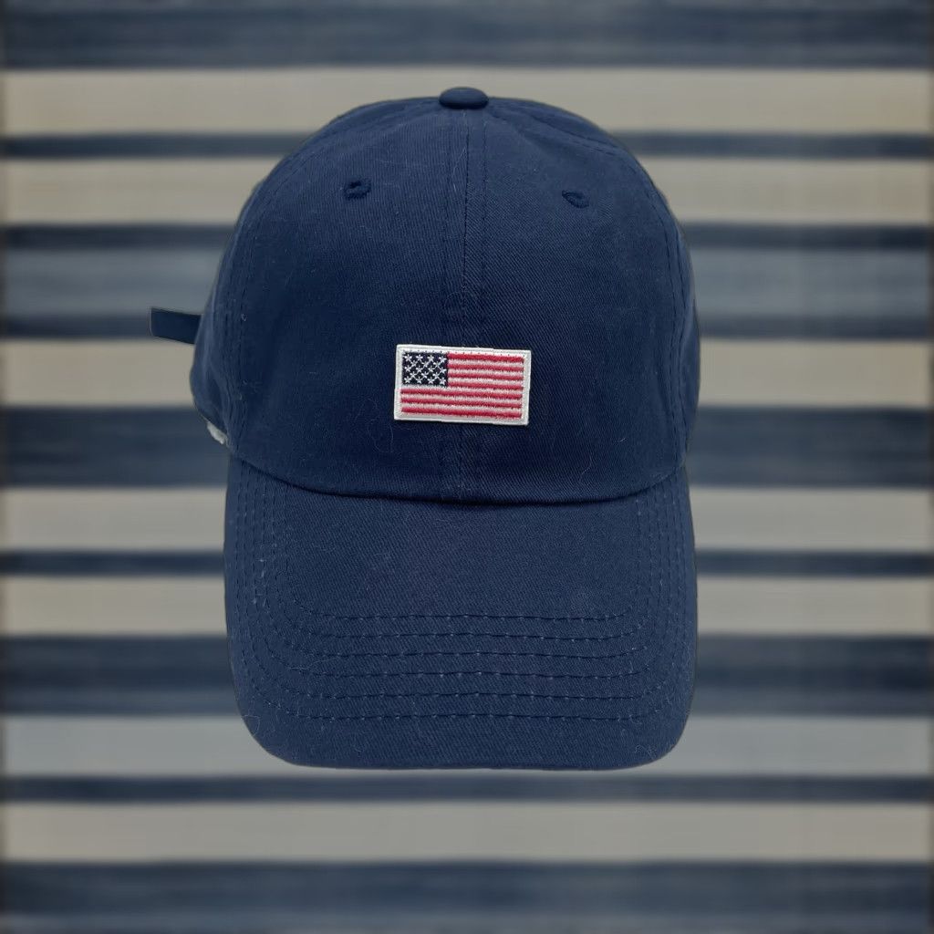 Chubbies Chubbies Baseball Dad Hat Harding-Lane Strapback Adjustable Flag OSFA USA Logo Mens Adjustble Navy Blue Cap 80s 90s Beach American Size ONE SIZE - 1 Thumbnail
