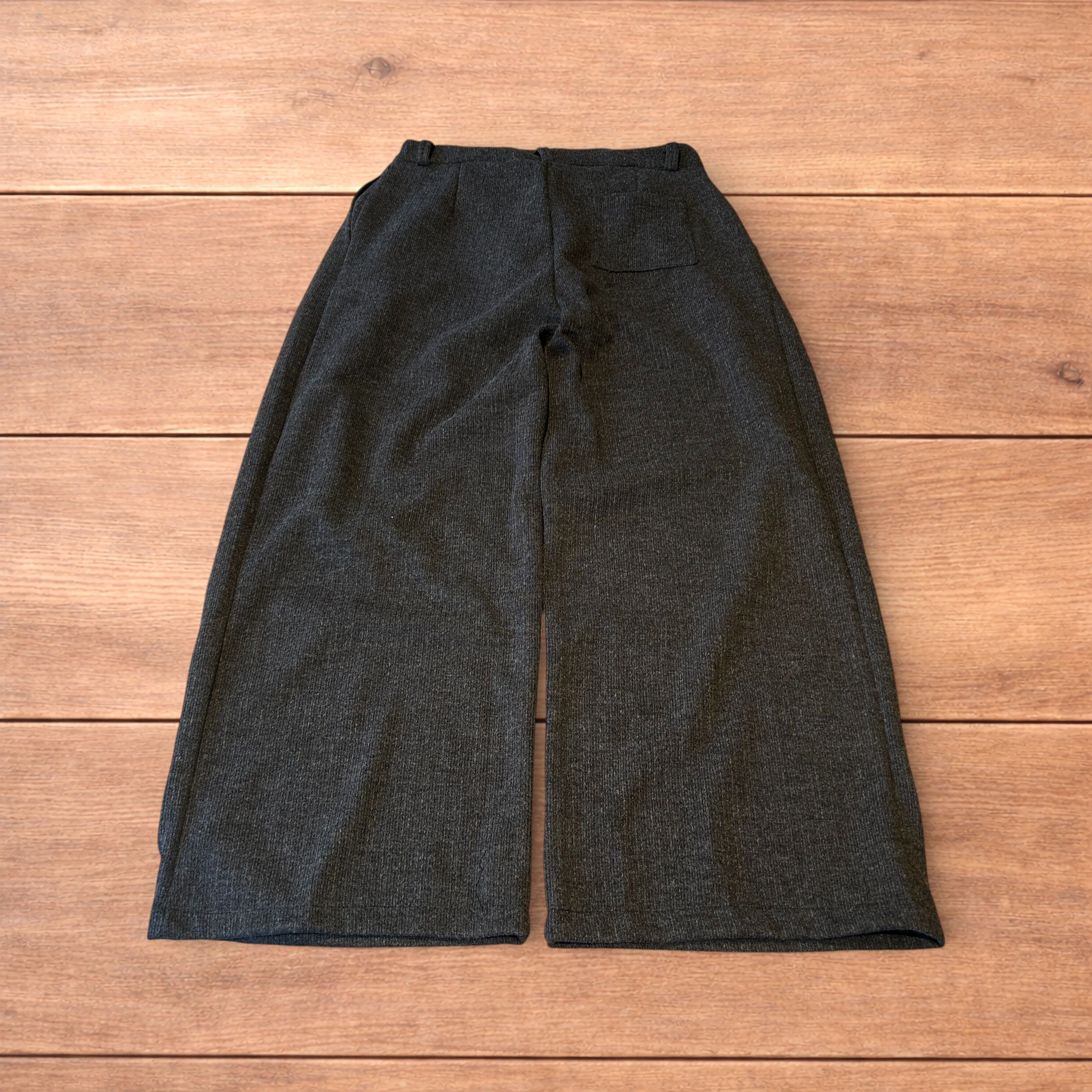 Japanese Brand Vintage style baggy tailored wool pleated trousers in grey. Size US 32 / EU 48 - 2 Thumbnail