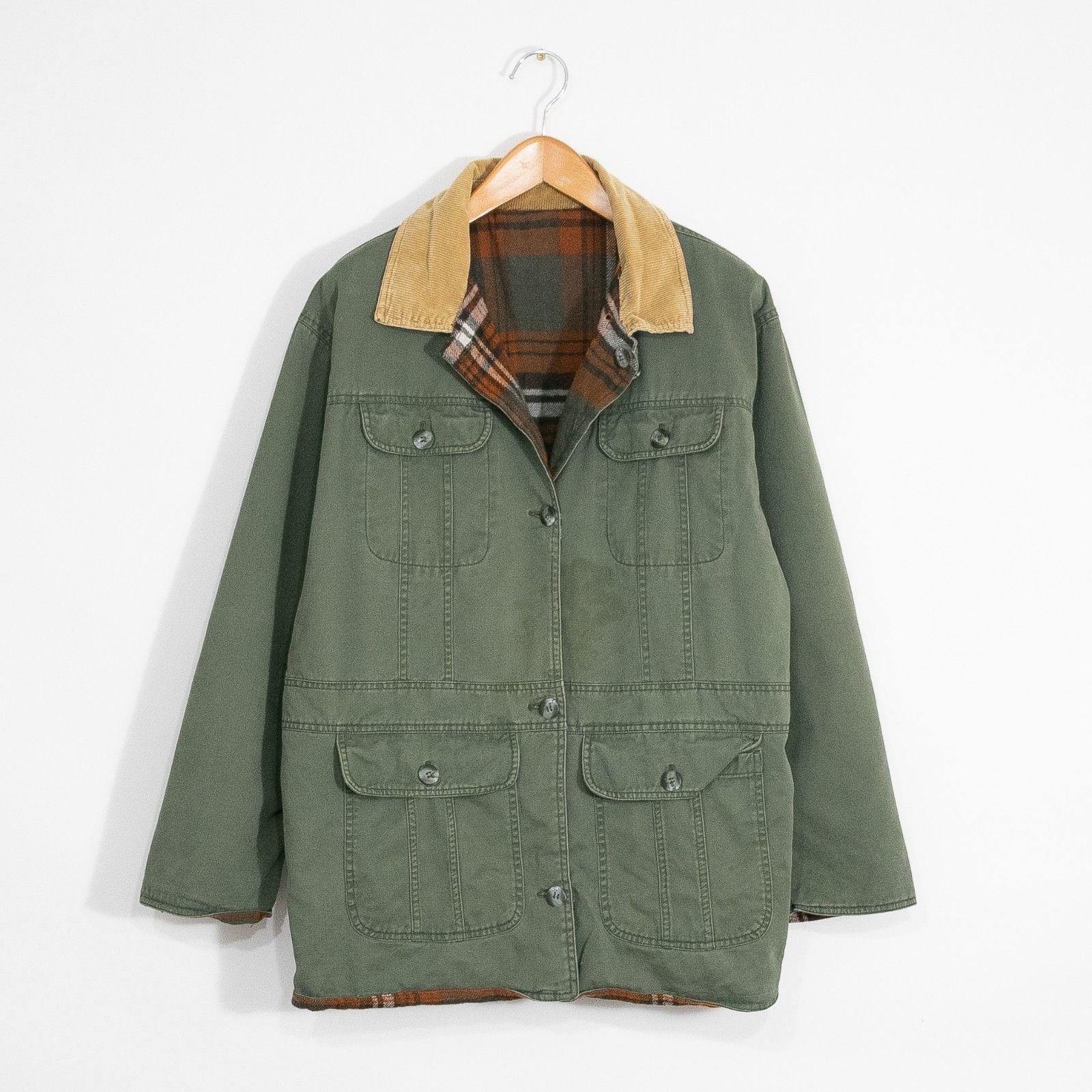 Vintage Vintage 90s Canvas Chore Coat Mens XL - Corduroy Distressed Size US XL / EU 56 / 4 - 1 Thumbnail
