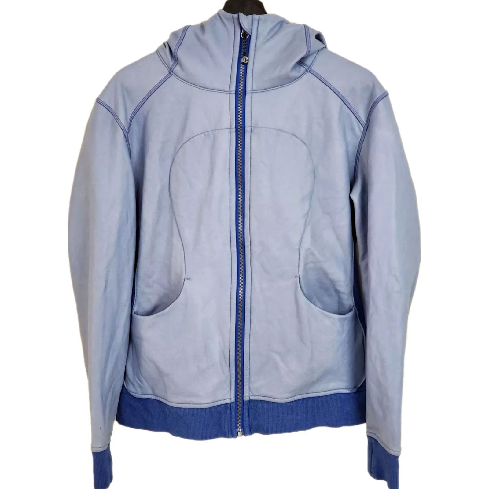 Lululemon Lululemon Scuba Hoodie Women’s Size 10 Blue Colorblock Full Zip Hooded Pockets Athletic Style Size L / US 10 / IT 46 - 2 Thumbnail
