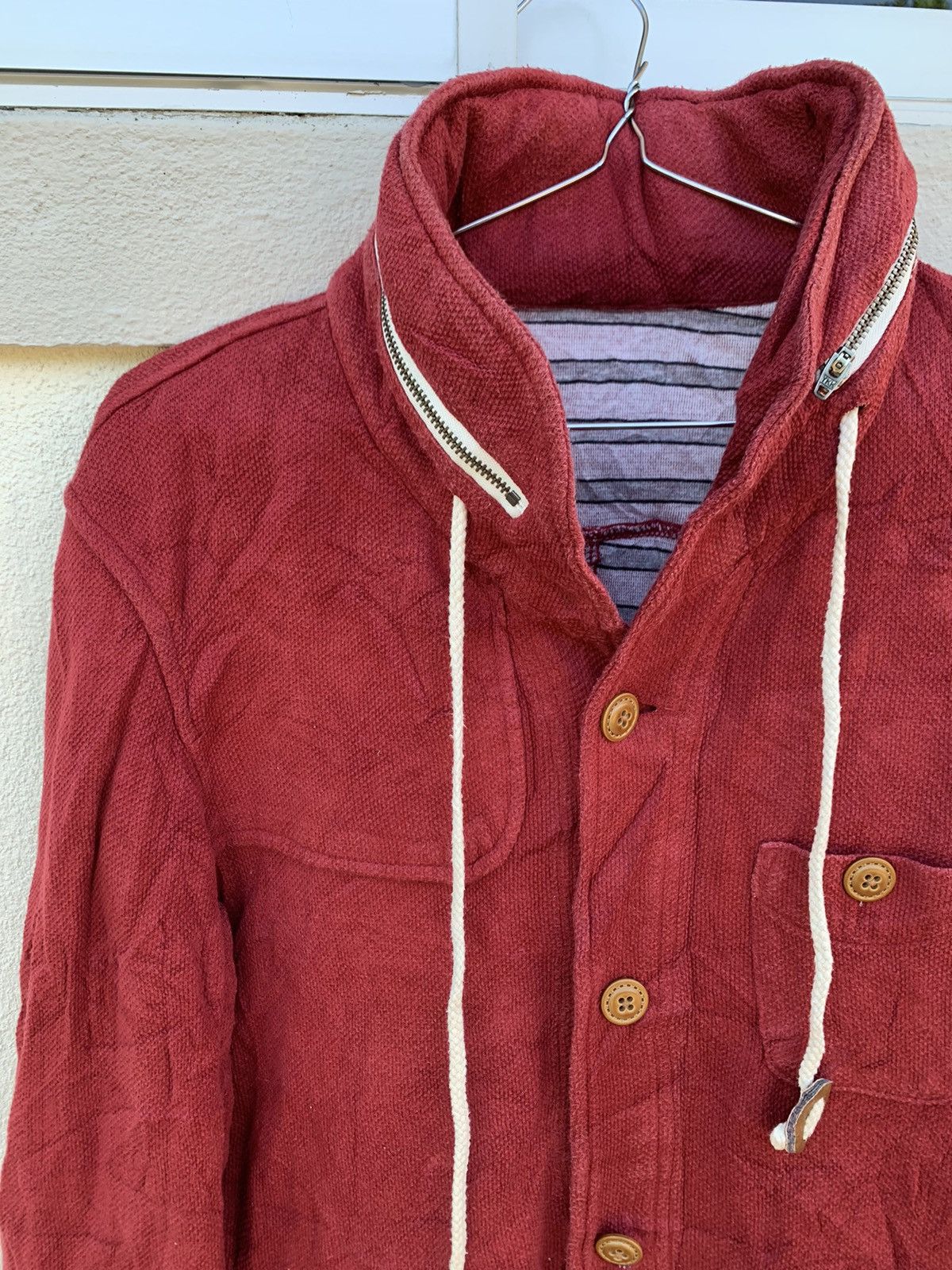 Japanese Brand × Takeo Kikuchi TK Takeo Kikuchi Button Jacket With Hoodie Storage Size US S / EU 44-46 / 1 - 5 Thumbnail