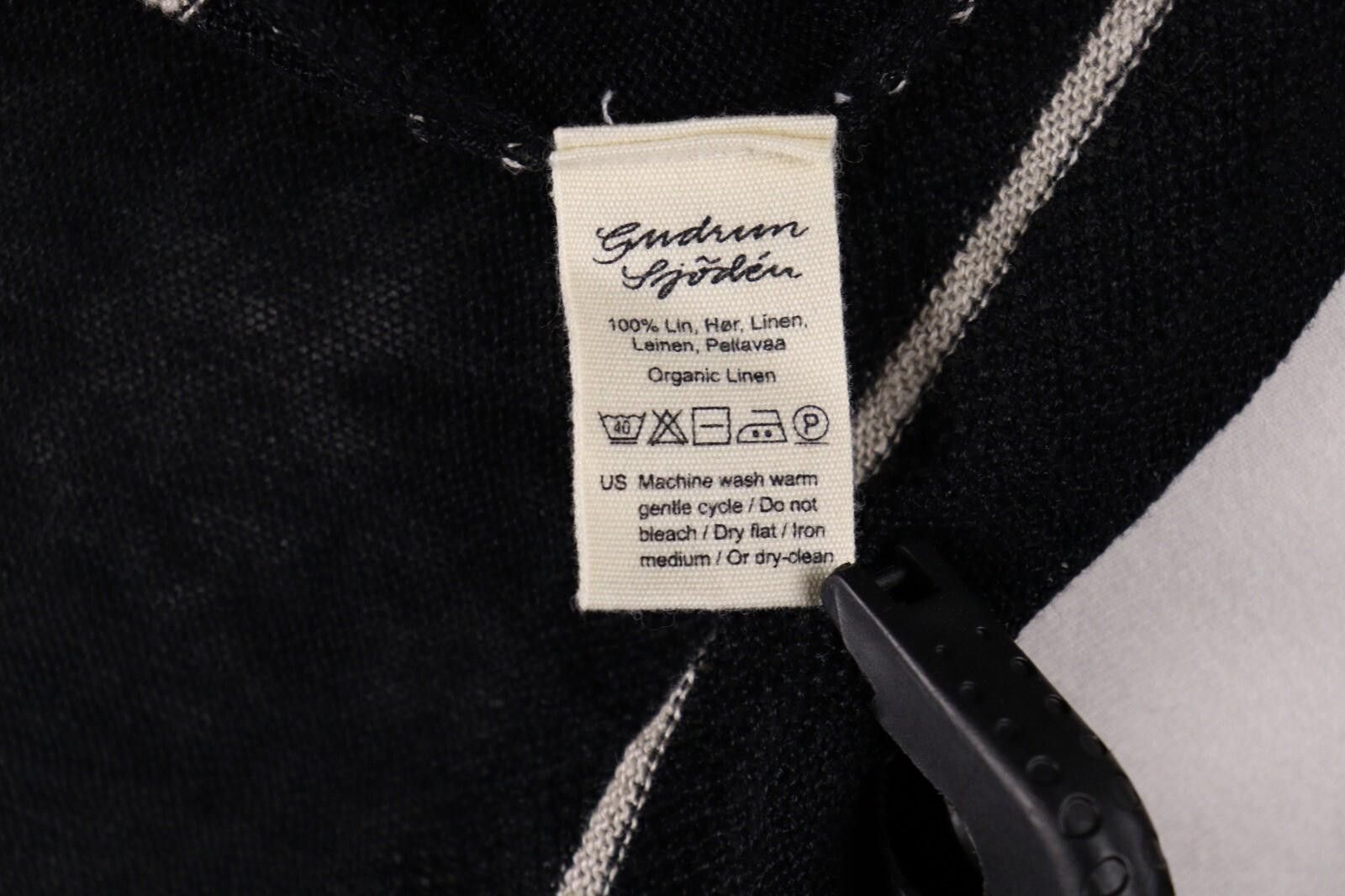 Designer Gudrun Sjoden Black Linen Stripe Knit Sweater Size S / M Size M / US 6-8 / IT 42-44 - 9 Thumbnail