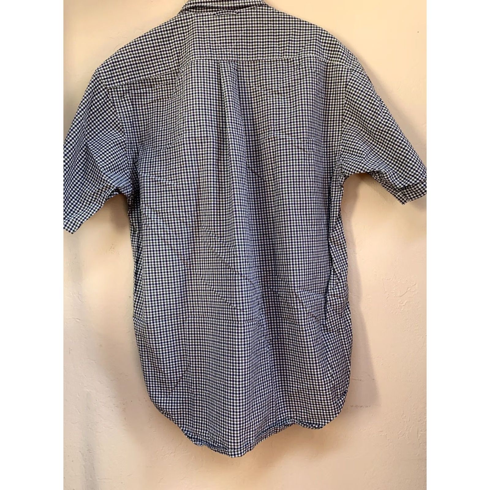 Tommy Hilfiger Tommy Hilfiger Mens Button-Down Shirt Gingham Short Sleeve Black Medium Race? Size US M / EU 48-50 / 2 - 3 Thumbnail