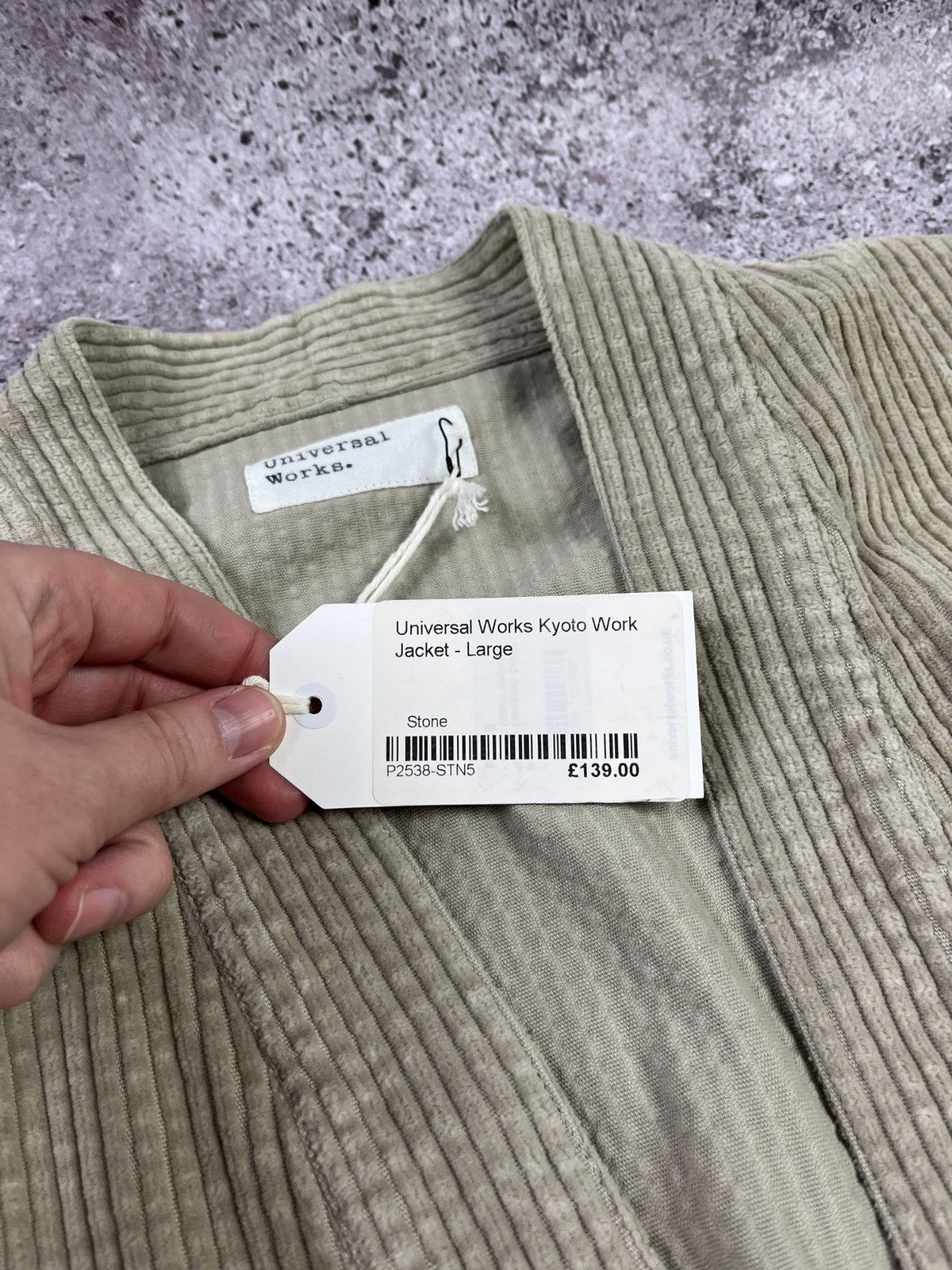 Universal Works Universal Works Kyoto Work Jacket – Stone (Corduroy) Size US L / EU 52-54 / 3 - 7 Thumbnail