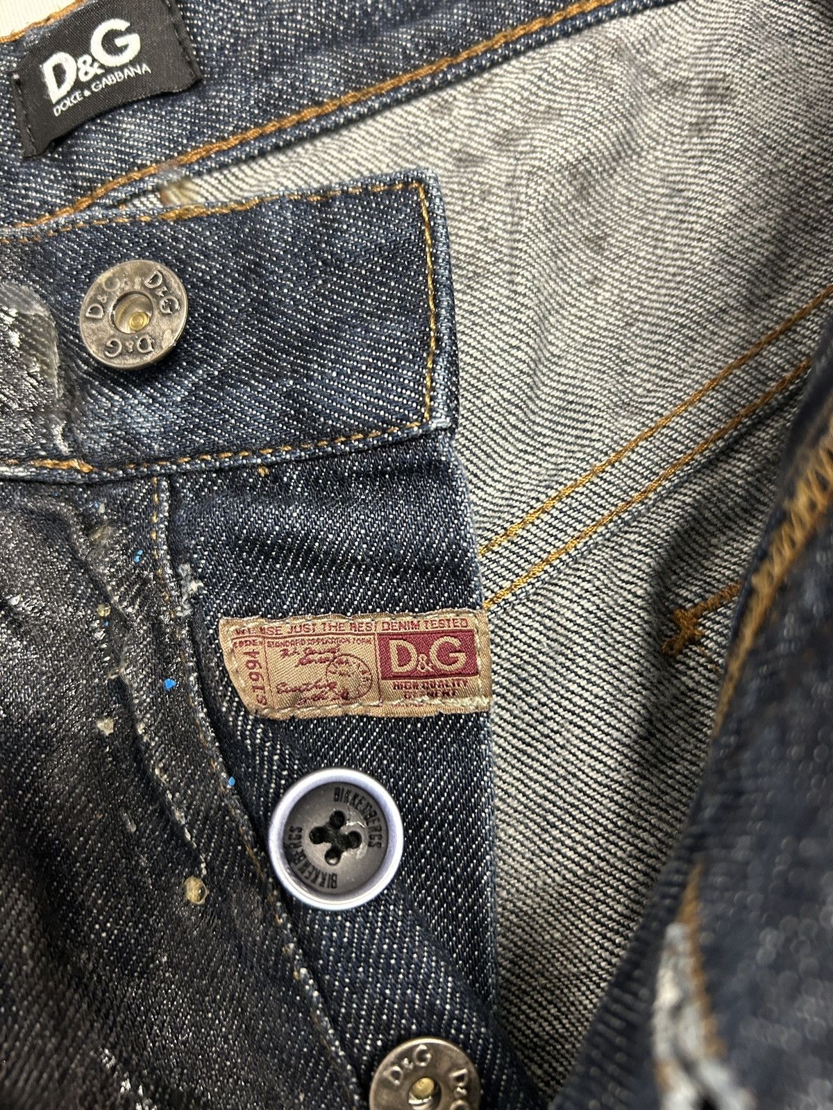 Dolce & Gabbana 2000s Indigo Waxed Denim Jeans Size US 32 / EU 48 - 7 Thumbnail
