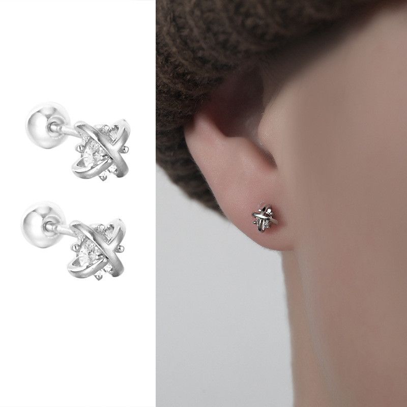 Jewelry Retro Earrings One Pairs Chrome Jewelry Size ONE SIZE - 1 Thumbnail