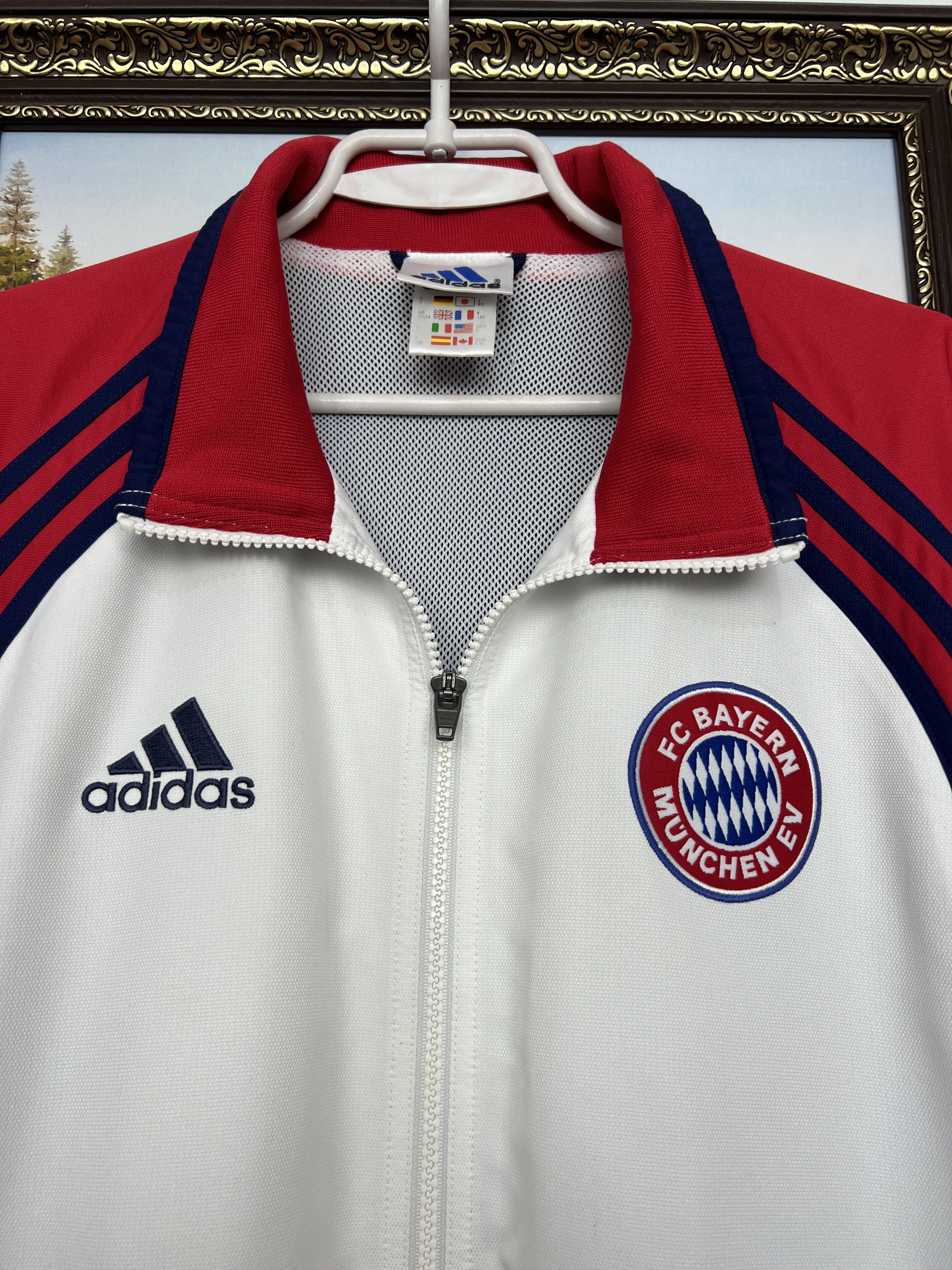 Adidas Vintage 90's Adidas Bayern Munich Football Jacket Soccer Size US L / EU 52-54 / 3 - 3 Thumbnail