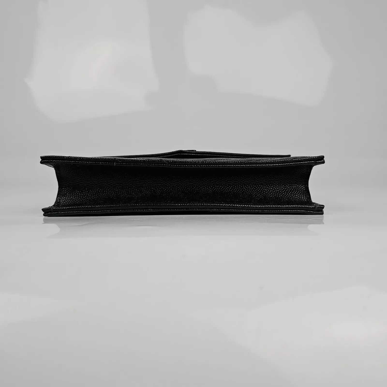Saint Laurent Paris SAINT LAURENT Cassandre Black Grained Chain Wallet Size ONE SIZE - 9 Thumbnail