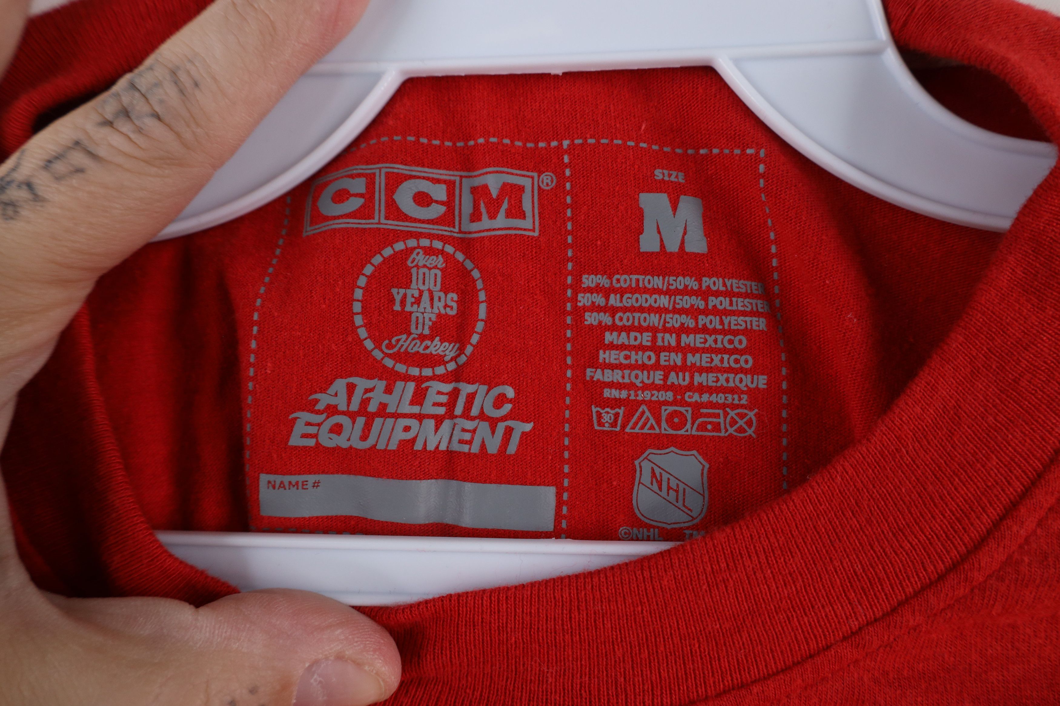 Vintage Retro CCM Detroit Red Wings Hockey Jersey T-Shirt Red Size US M / EU 48-50 / 2 - 6 Thumbnail