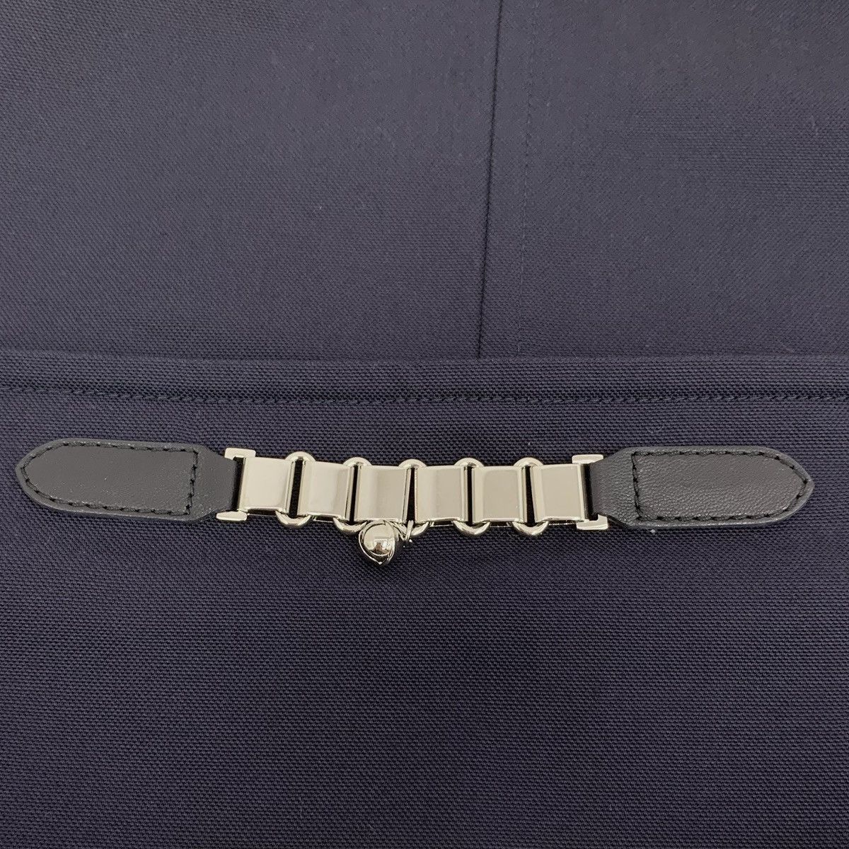 Hermes Hermes Dark Blue Bell Chain Cotton Casual Mini Skirt K26WX Size 25" / US 0 / IT 36 - 5 Thumbnail