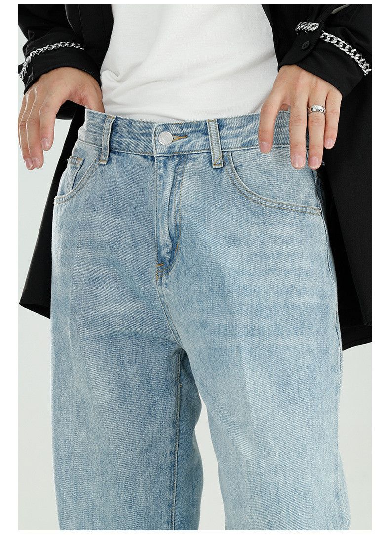 Japanese Brand Japanese retro casual light blue all-match straight jeans Size US 32 / EU 48 - 3 Thumbnail