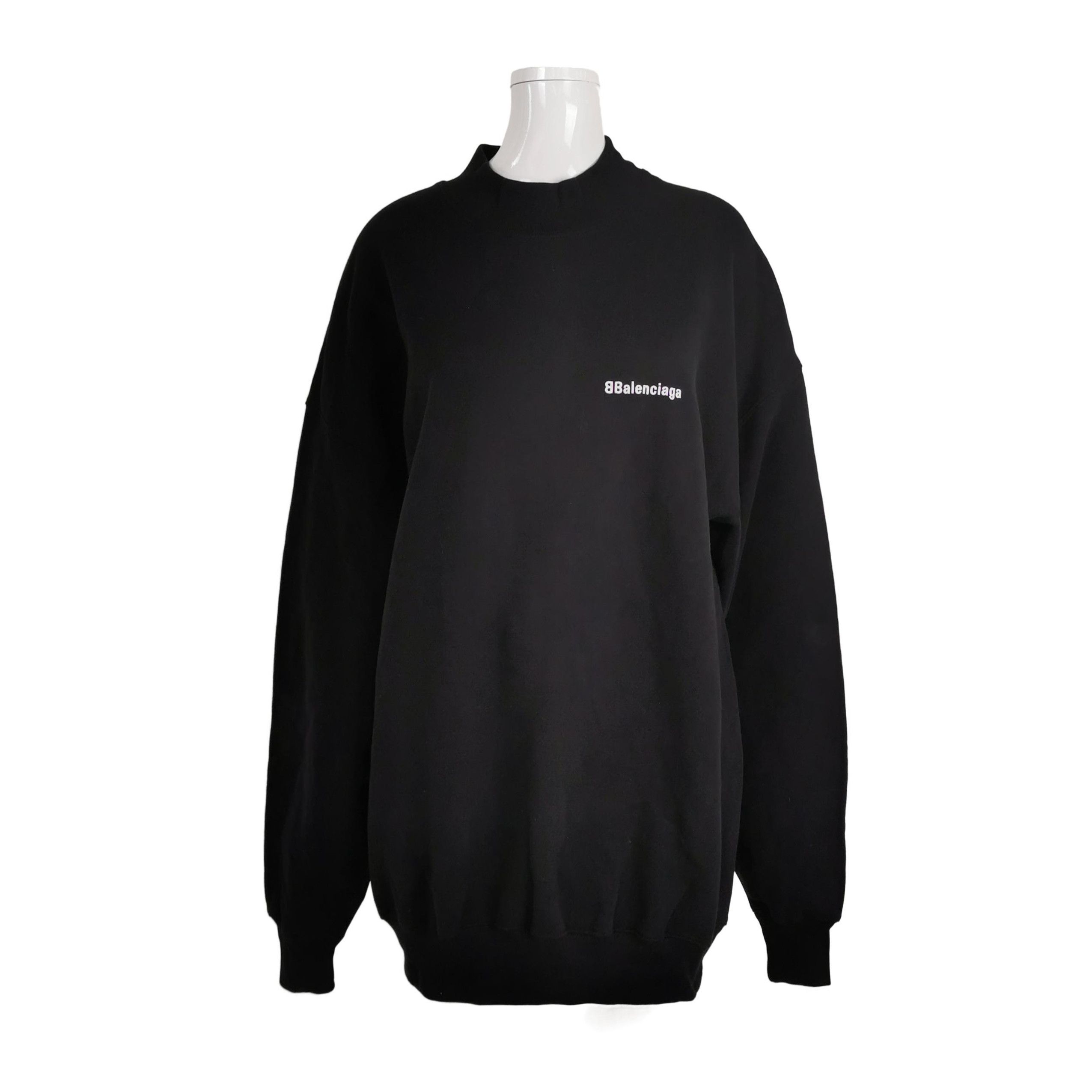 Balenciaga Balenciaga S Size Black Letter Logo Crewneck Sweatshirt Size S / US 4 / IT 40 - 1 Thumbnail