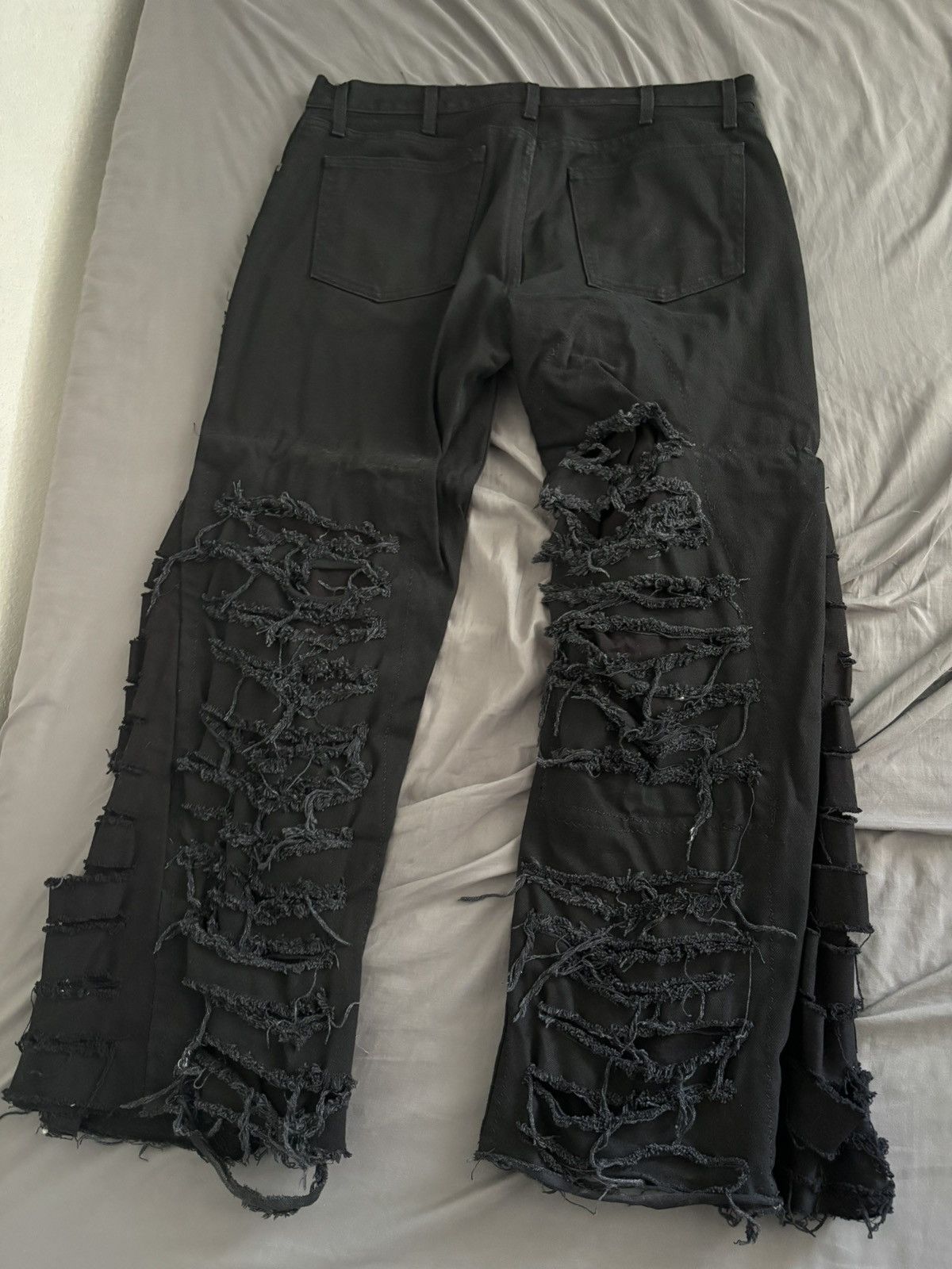 Other Distressed & Flared Black Denim Size US 38 / EU 54 - 2 Thumbnail