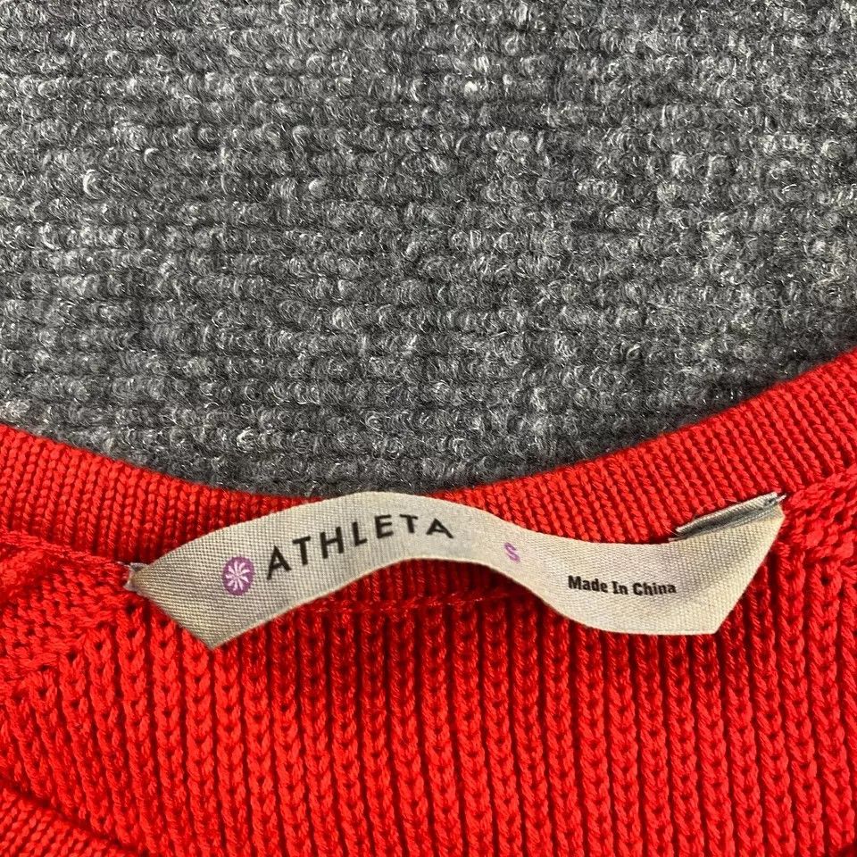 Athleta Athleta Sweater Women's Small Red Round Neck Tunic Knit Size S / US 4 / IT 40 - 2 Thumbnail