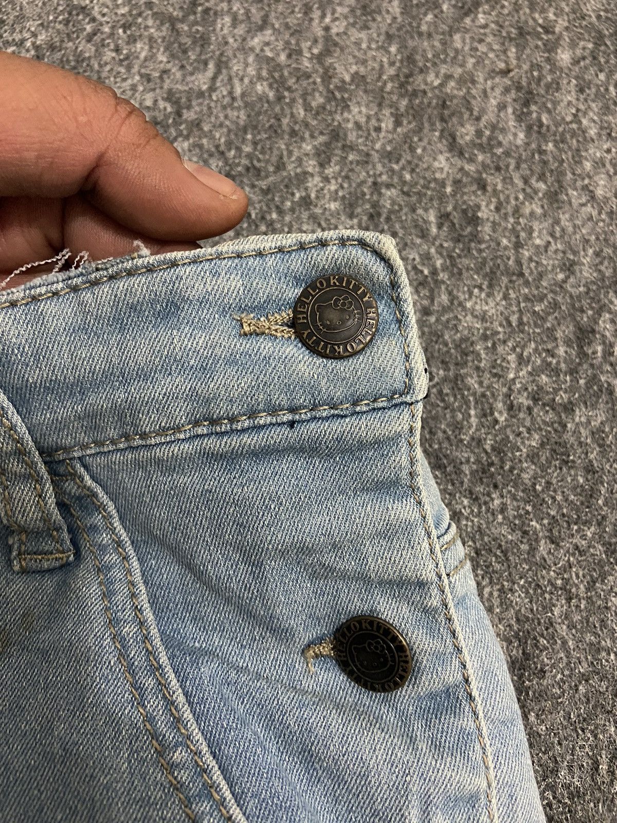 Hysteric Glamour × Japanese Brand vintage y2k denim pants hello kitty baggy pants Size 33" - 7 Thumbnail