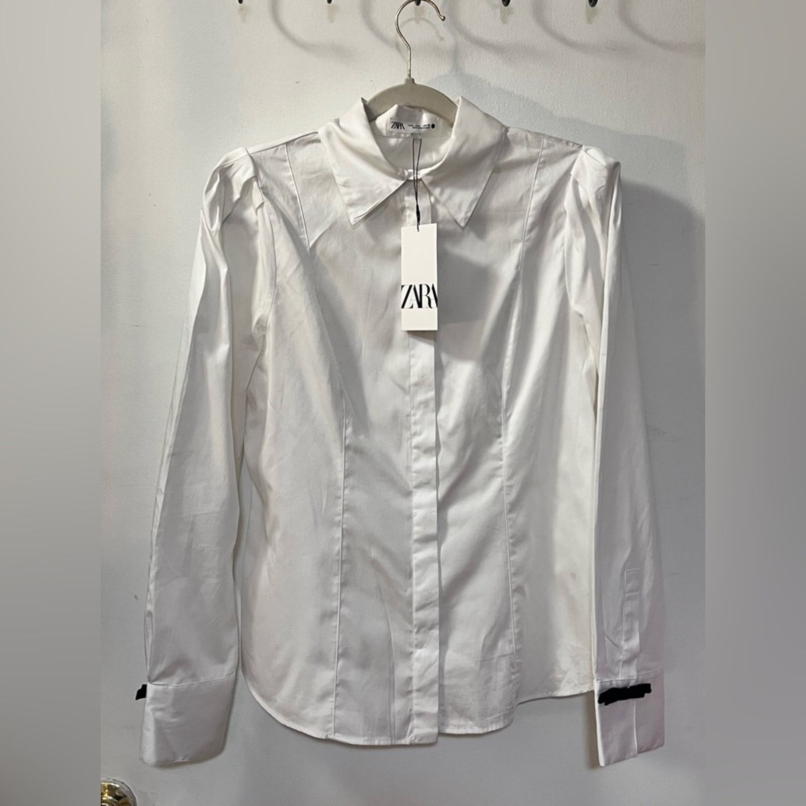 Zara Nwt- zara- velvet bow top-L Size L / US 10 / IT 46 - 2 Thumbnail