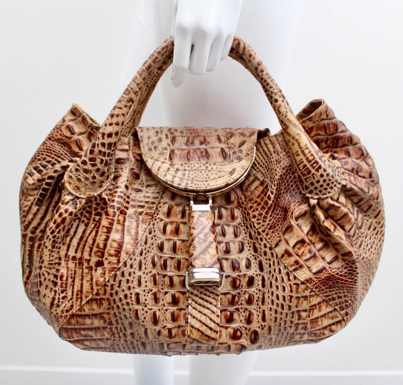Fendi Vintage FENDI ALLIGATOR Spy Bag VERY RARE Size ONE SIZE - 2 Thumbnail