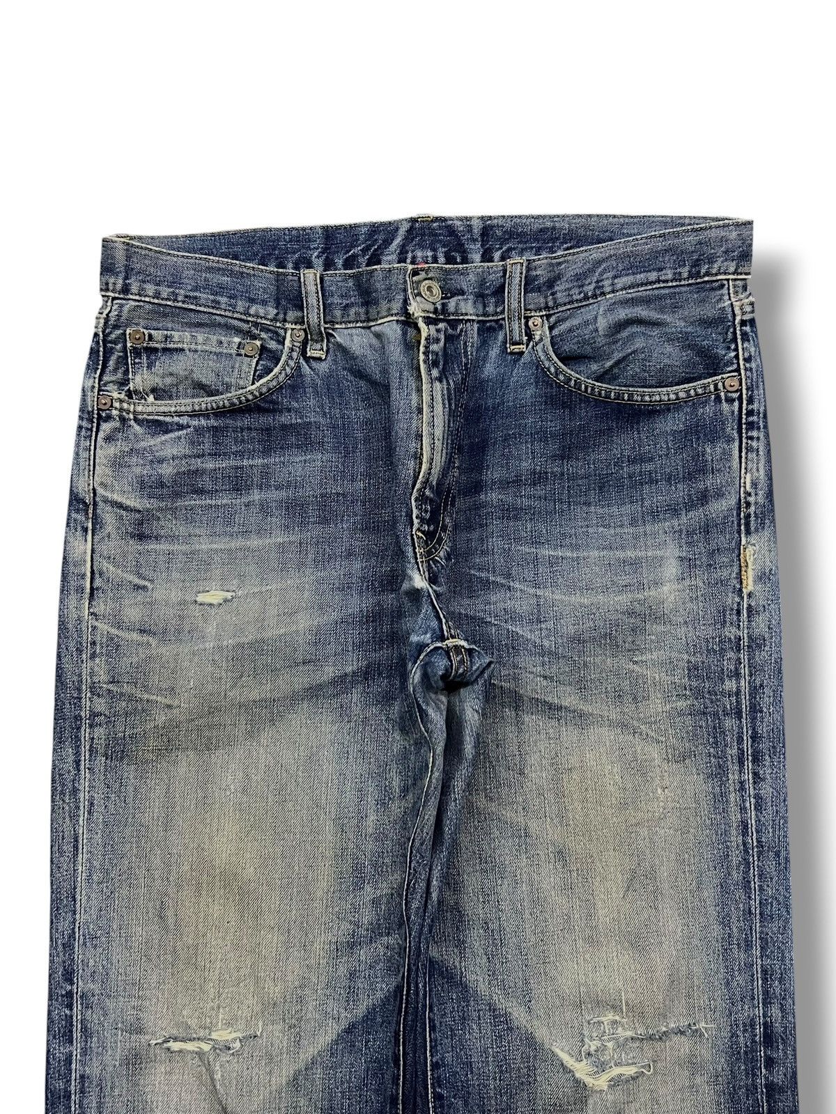Uniqlo Vintage Uniqlo UJ - Faded Wash, Distressed Denim Size US 36 / EU 52 - 4 Thumbnail