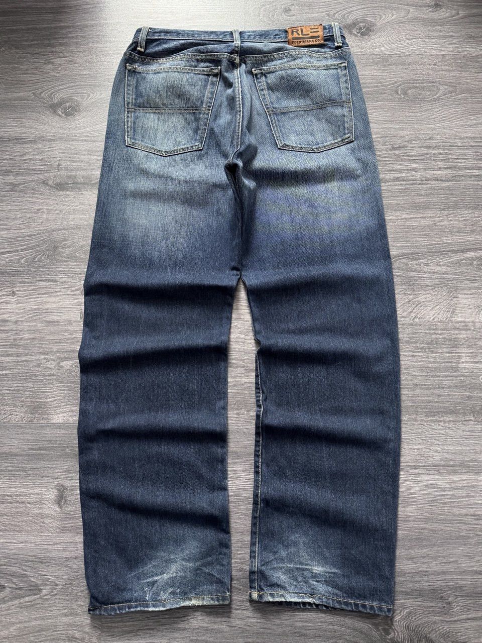 Ralph Lauren Crazy Y2K Polo Jeans Baggy Wide Leg Denim Pants Vintage Size US 33 - 2 Thumbnail
