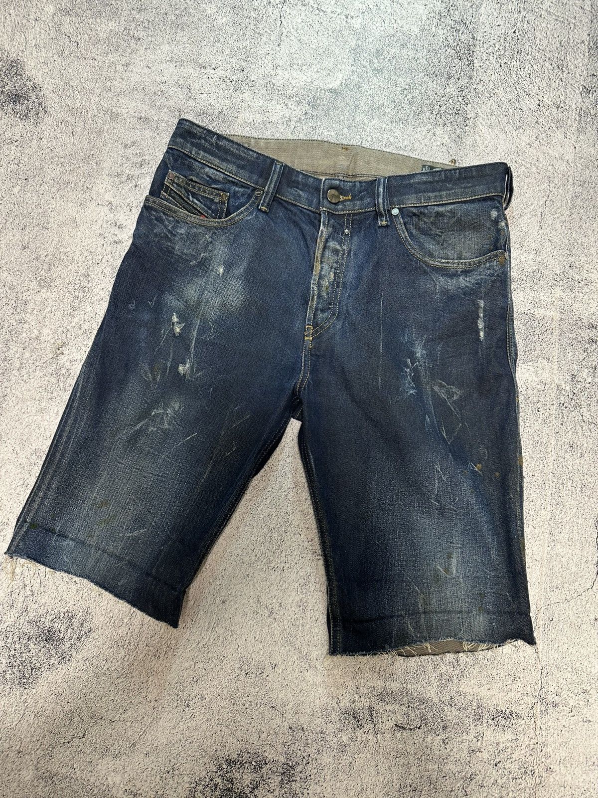 Diesel Vintage Diesel Cowhide Denim Shorts Made in Italy Size US 31 - 3 Thumbnail