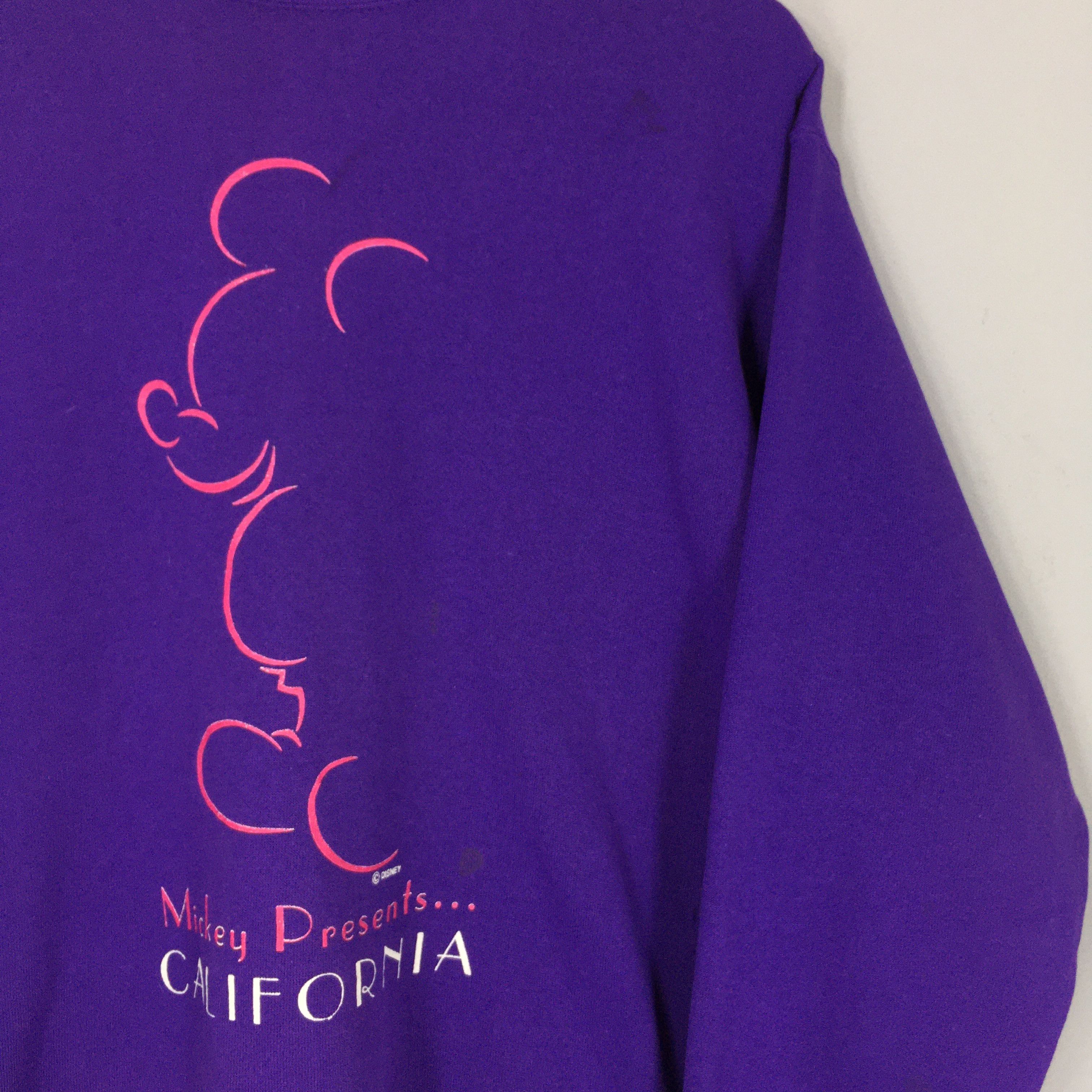 Disney × Mickey Mouse × Vintage Vintage 90's Mickey Mouse California Sweatshirts Medium Size US M / EU 48-50 / 2 - 2 Thumbnail