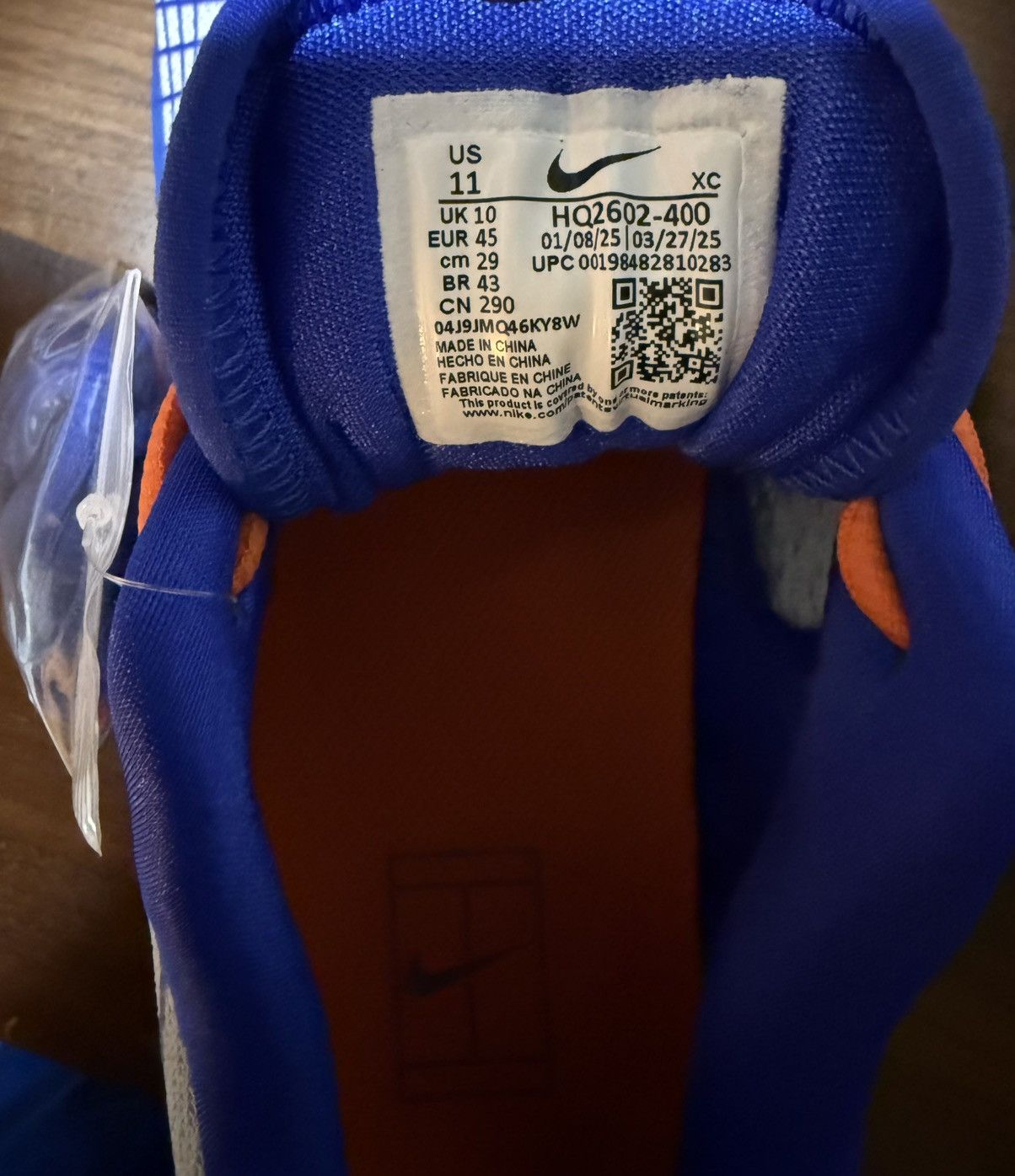 Nike Nike Vapor 12 Hypersmash Racer Blue/Safety Orange Size 11 Size US 11 / EU 44 - 9 Thumbnail
