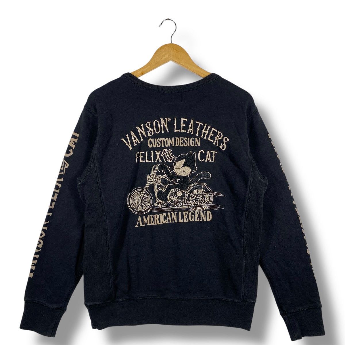 VANSON LEATHERS x FELIX The Cat Embroidery Sweatshirt