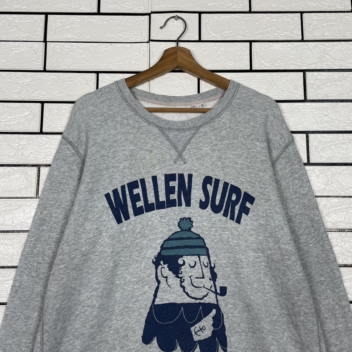 Japanese Brand Wellen Surf Crewneck Sweatshirt Size US L / EU 52-54 / 3 - 2 Thumbnail