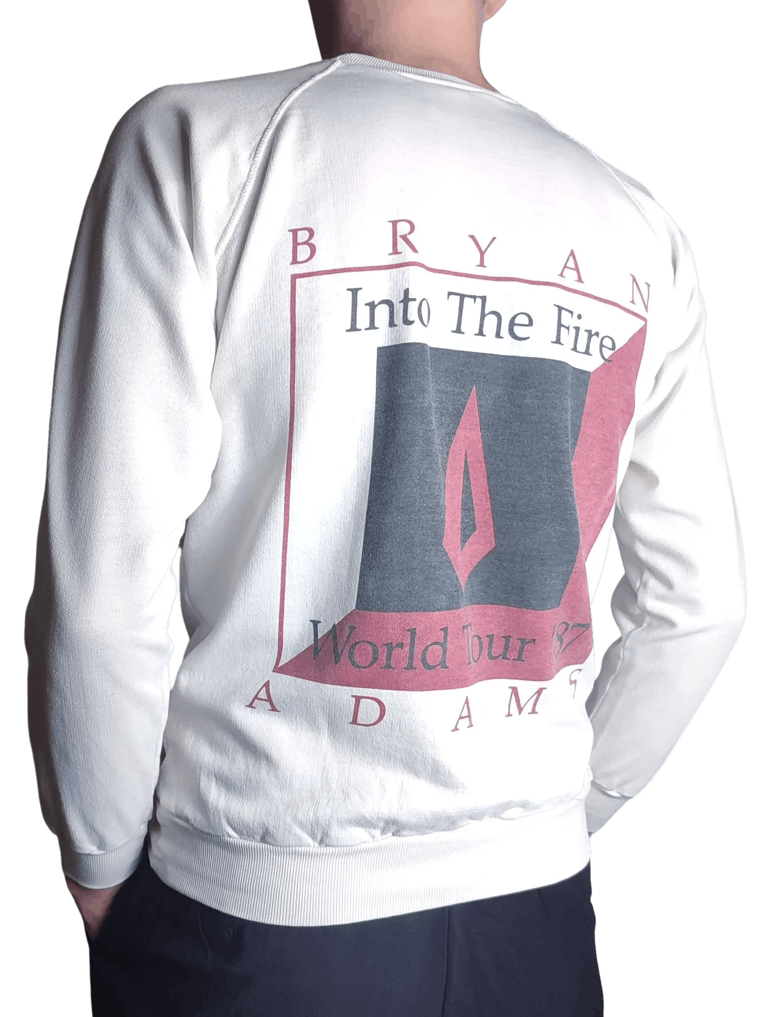Band Tees × Vintage 1987 Bryan Adams Into the Fire Tour Sweatshirt Size US S / EU 44-46 / 1 - 1 Thumbnail
