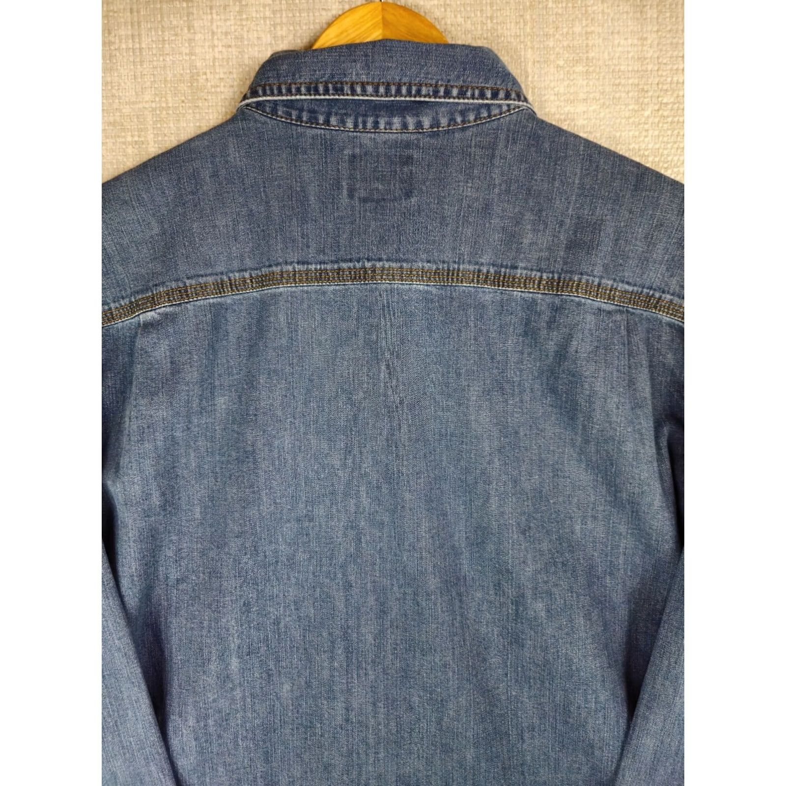 Vintage .L. Bean Denim Work Shirt Large Blue Size US L / EU 52-54 / 3 - 6 Thumbnail