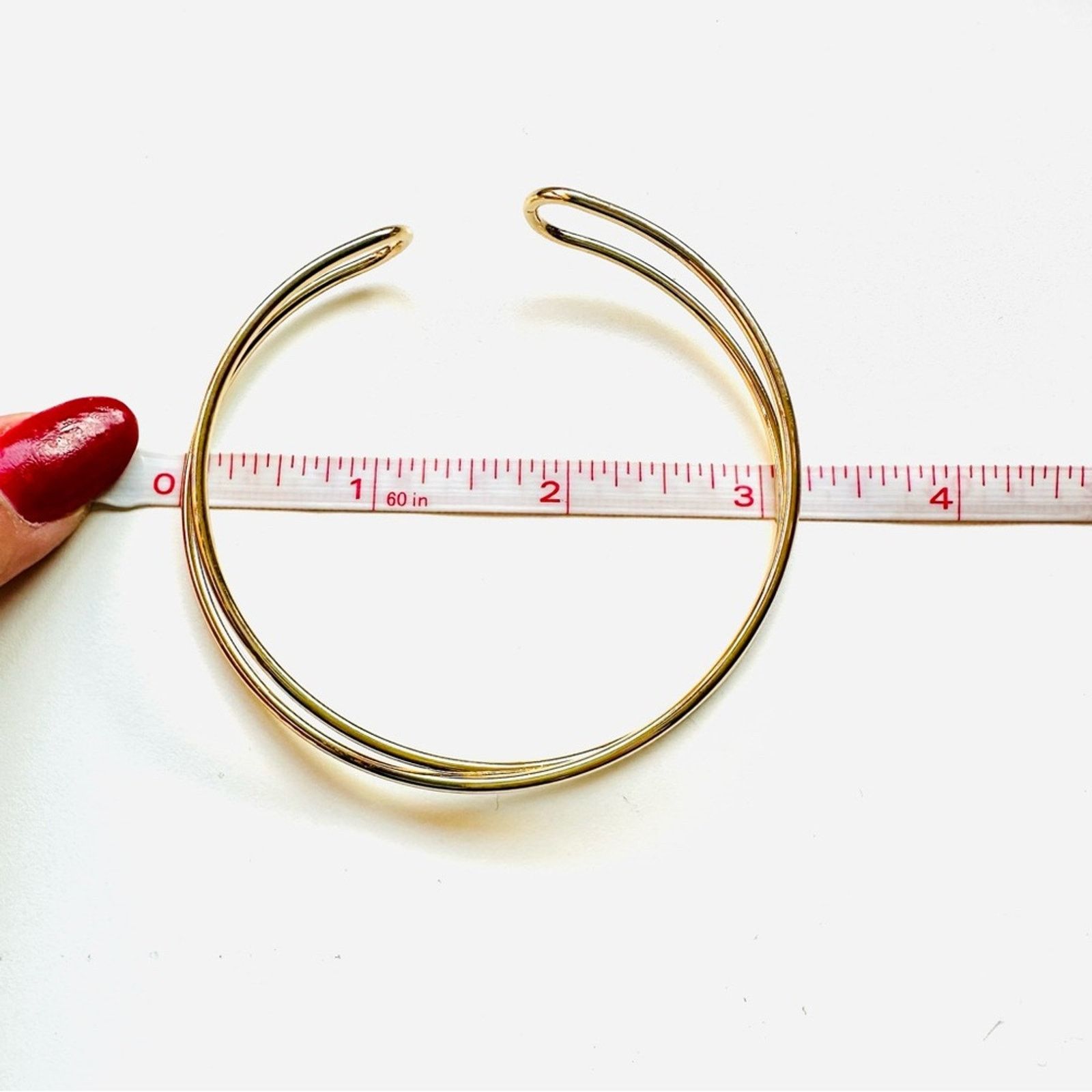 Nordstrom NEW NORDSTROM 14kt Gold Band Twisted Bracelet Bangle Cuff Size ONE SIZE - 12 Thumbnail