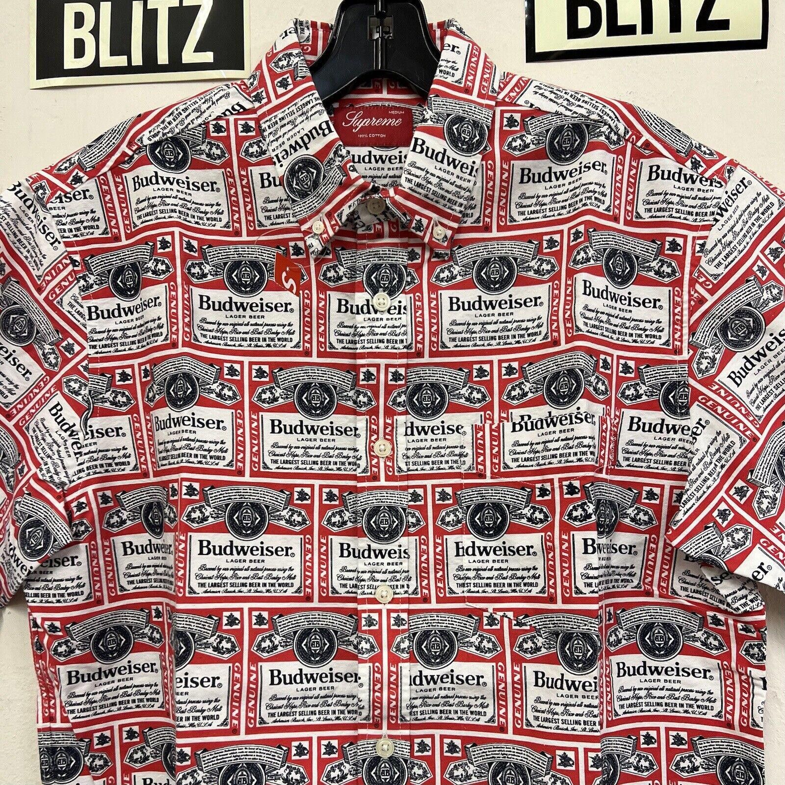 Supreme × Budweiser oxford shirt 美中古 Supreme × Budweiser oxford shirt 美品 M｜Yahoo!フリマ（旧