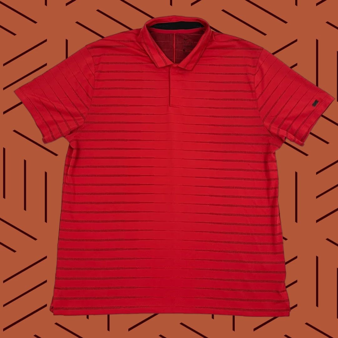 Nike **Nike Tiger Woods Dri-Fit Golf Shirt Mens XL Red Snap Collar** User: Nike Tiger Woods Dri-Fit Golf Shirt Mens XL Red Snap Collar Size US XL / EU 56 / 4 - 1 Thumbnail