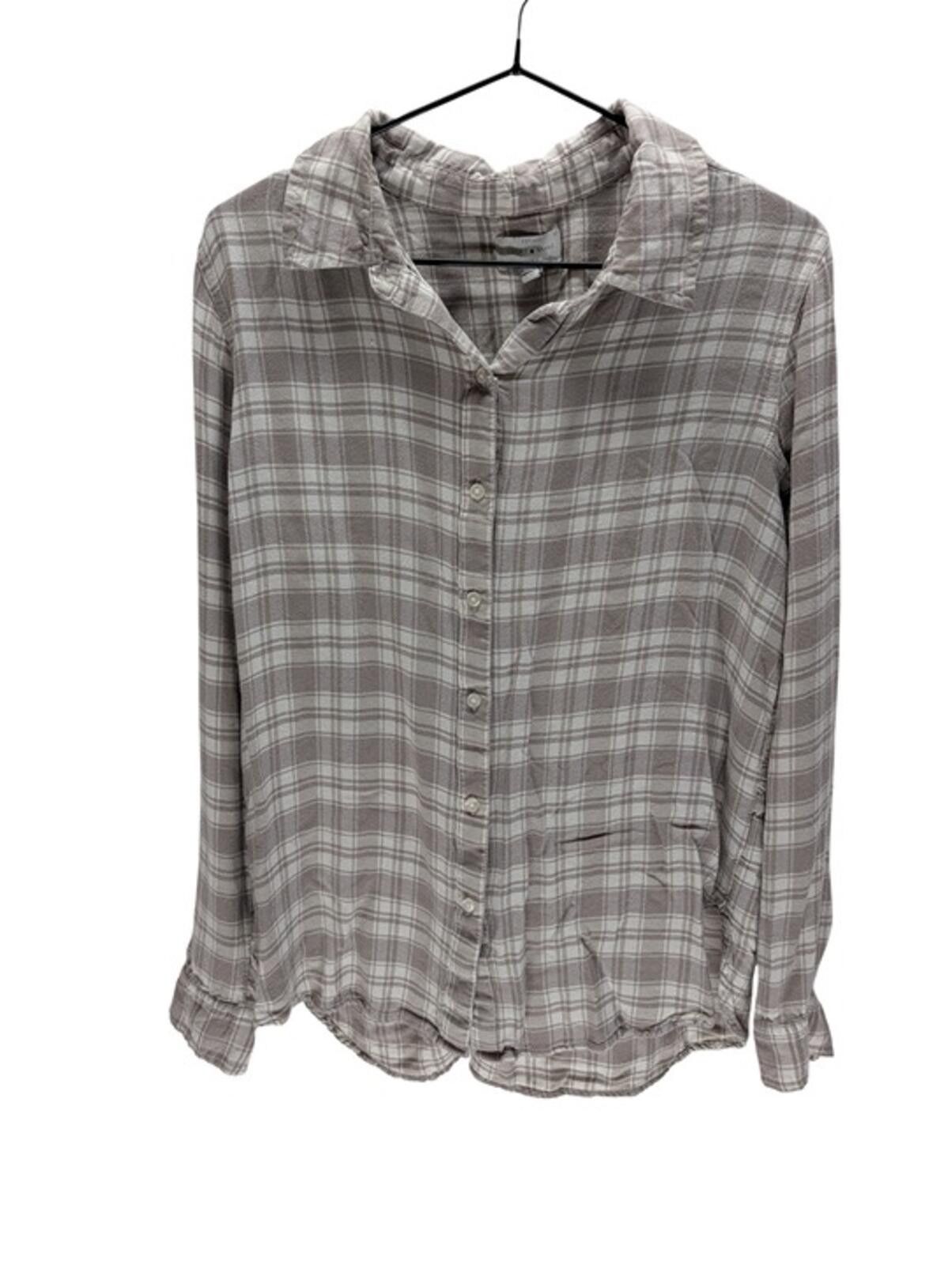 Lucky Brand Lucky Brand Gray Plaid Button-Up Shirt – Women’s Size M Size M / US 6-8 / IT 42-44 - 1 Thumbnail