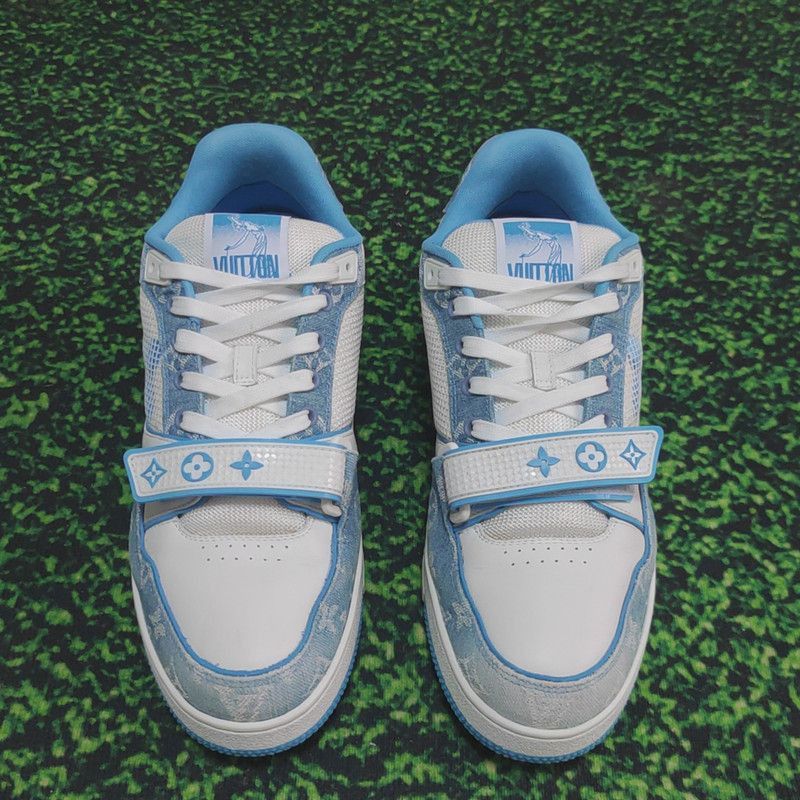 Louis Vuitton Louis Vuitton Trainer Velcro Low-Top Sneaker Blue Size US 8 / IT 38 - 2 Thumbnail
